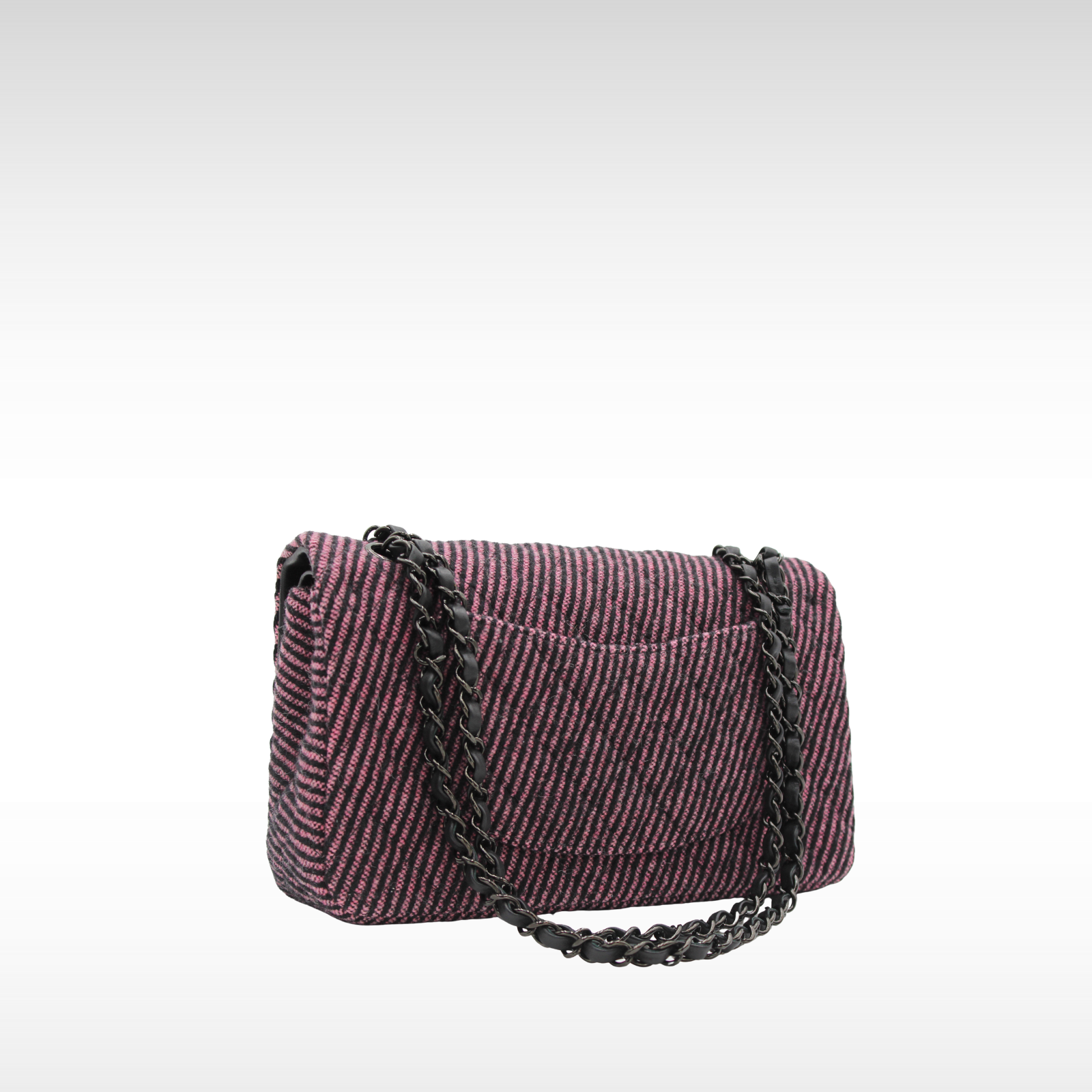 Classic Wool Pink + Black Shoulder Bag