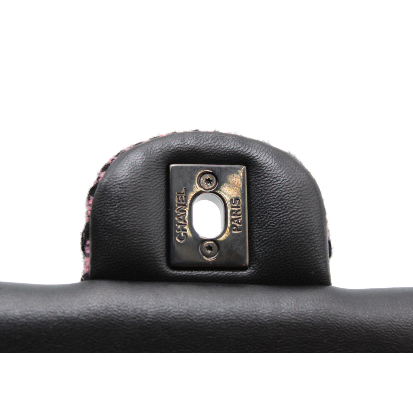 Classic Wool Pink + Black Shoulder Bag