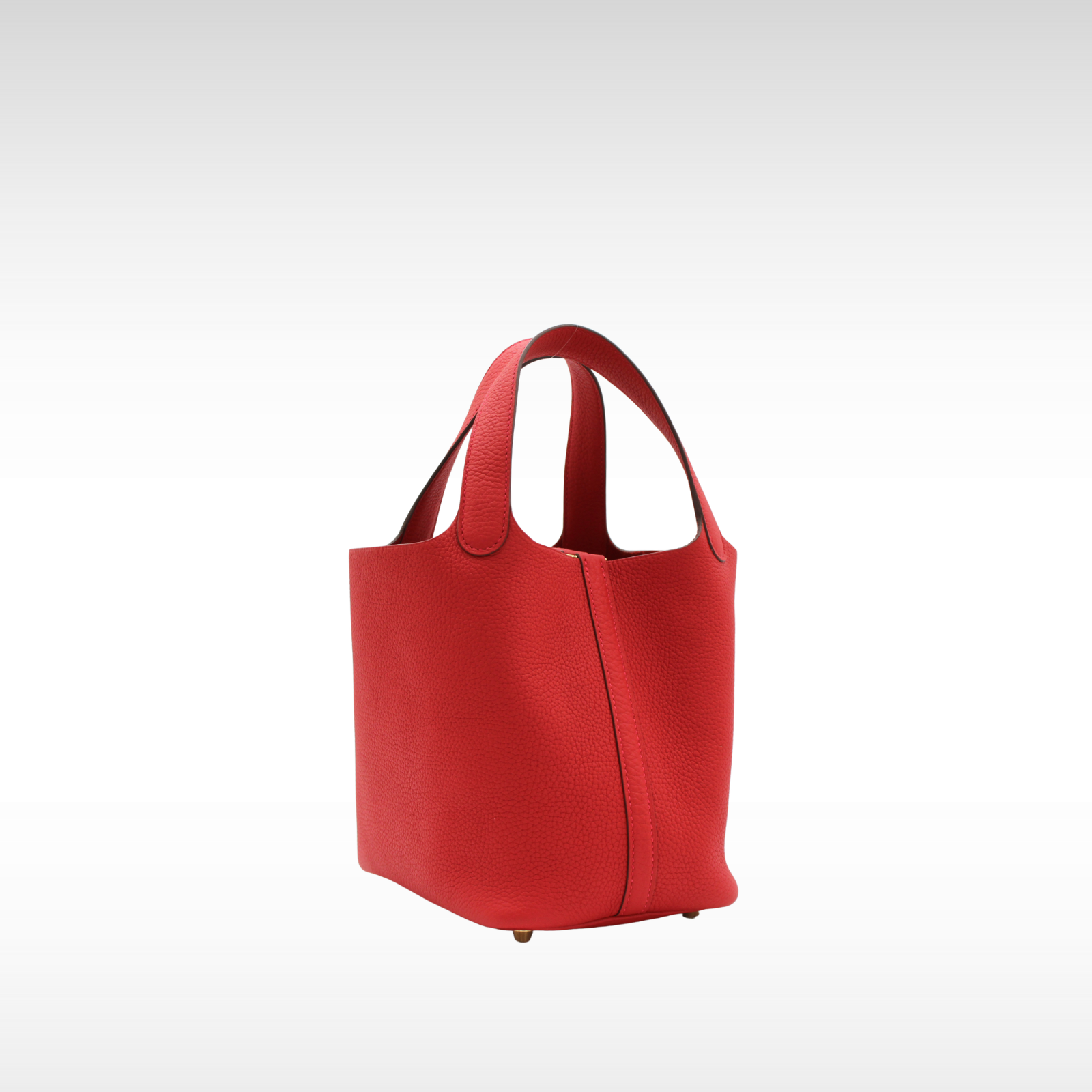 Picotin Lock 18 Taurillon Clemence Rouge De Coeur Handbag