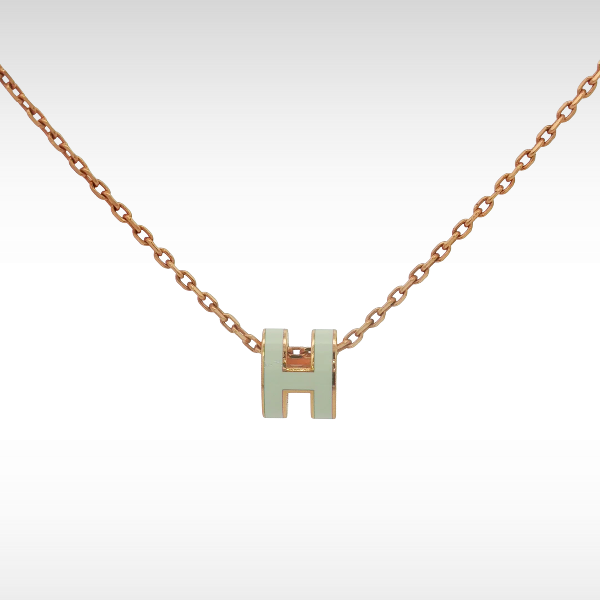 Pop H Mini Metal Vert Fizz Necklace