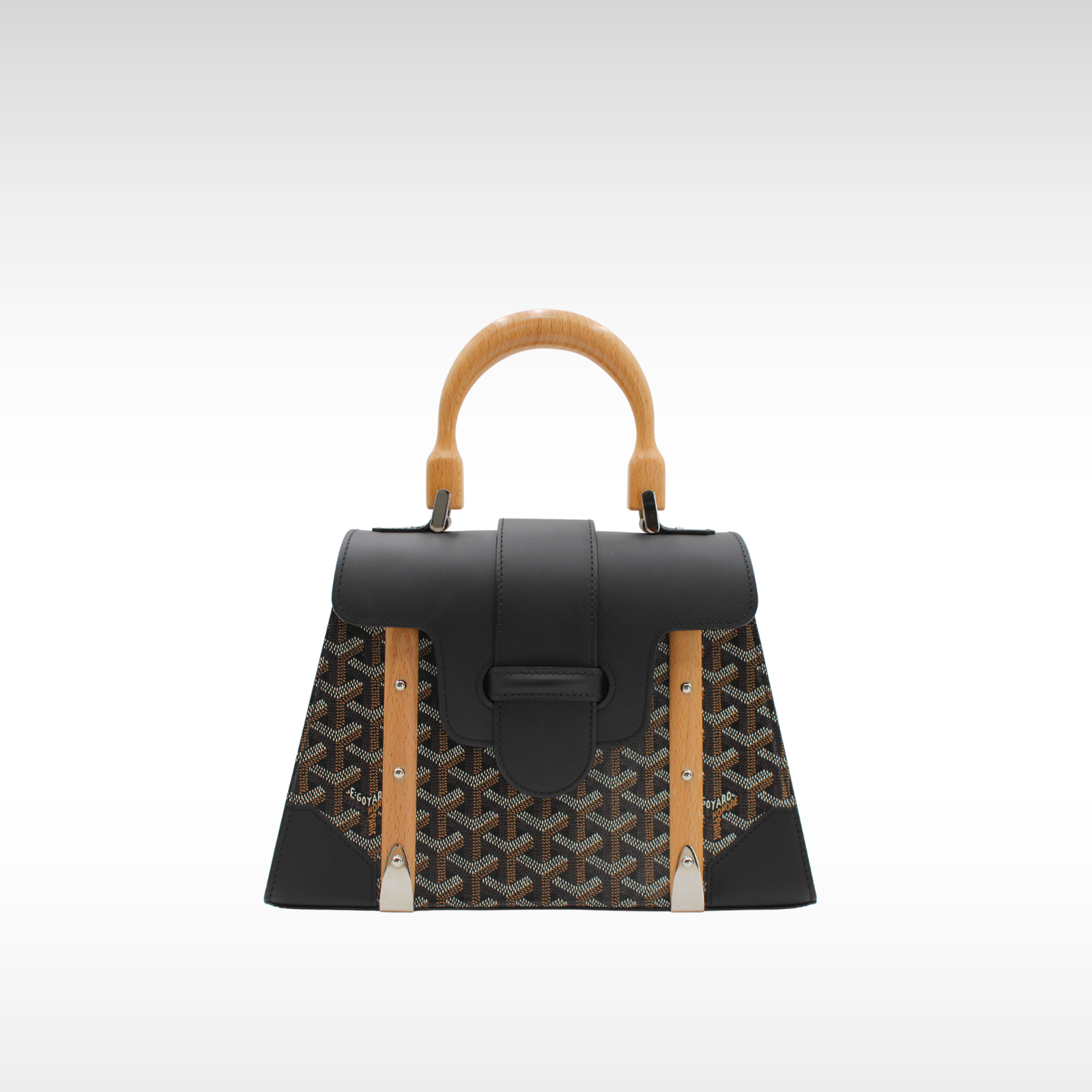 Saigon PM Coated Canvas Black Handbag