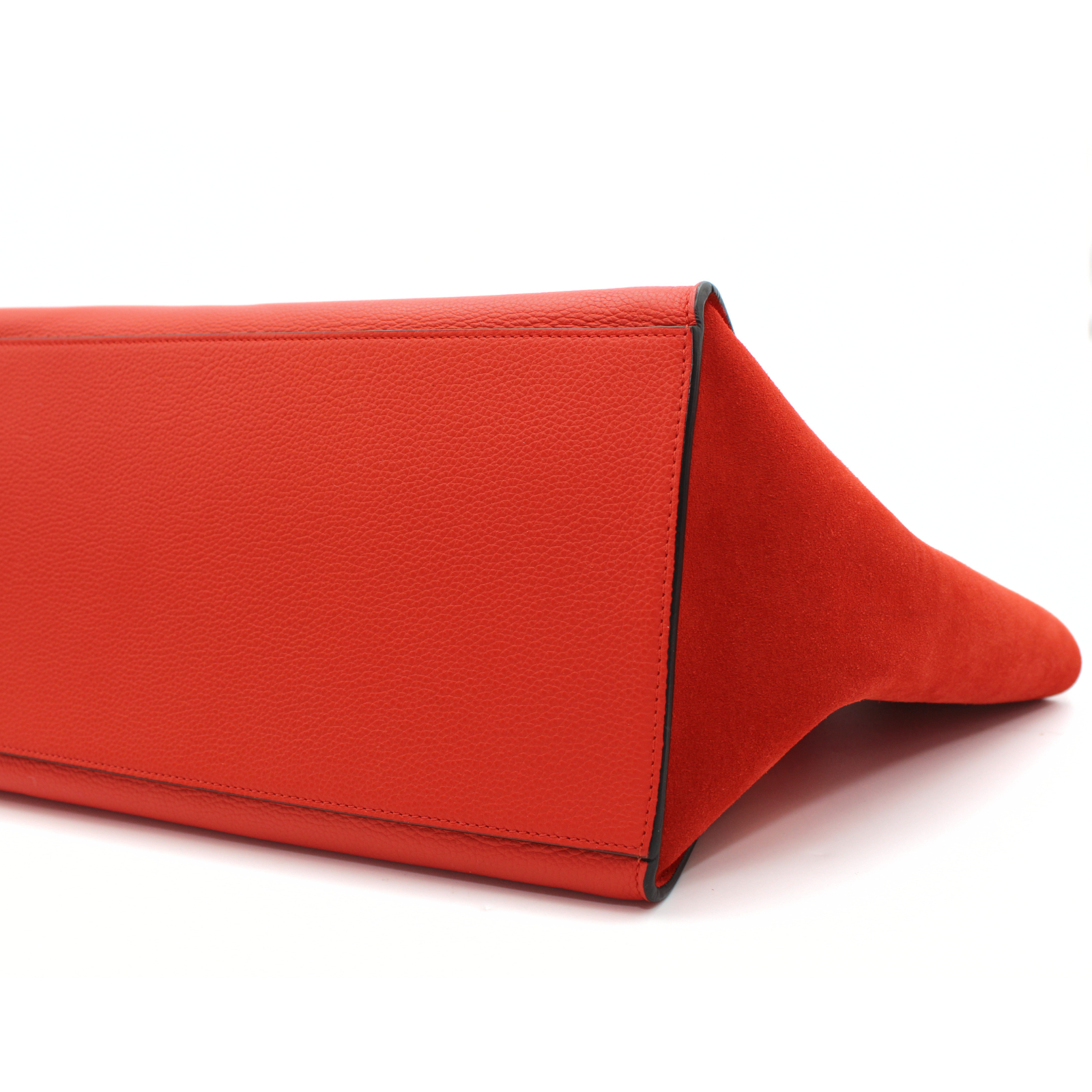 Trapeze Medium Calf Orange Handbag
