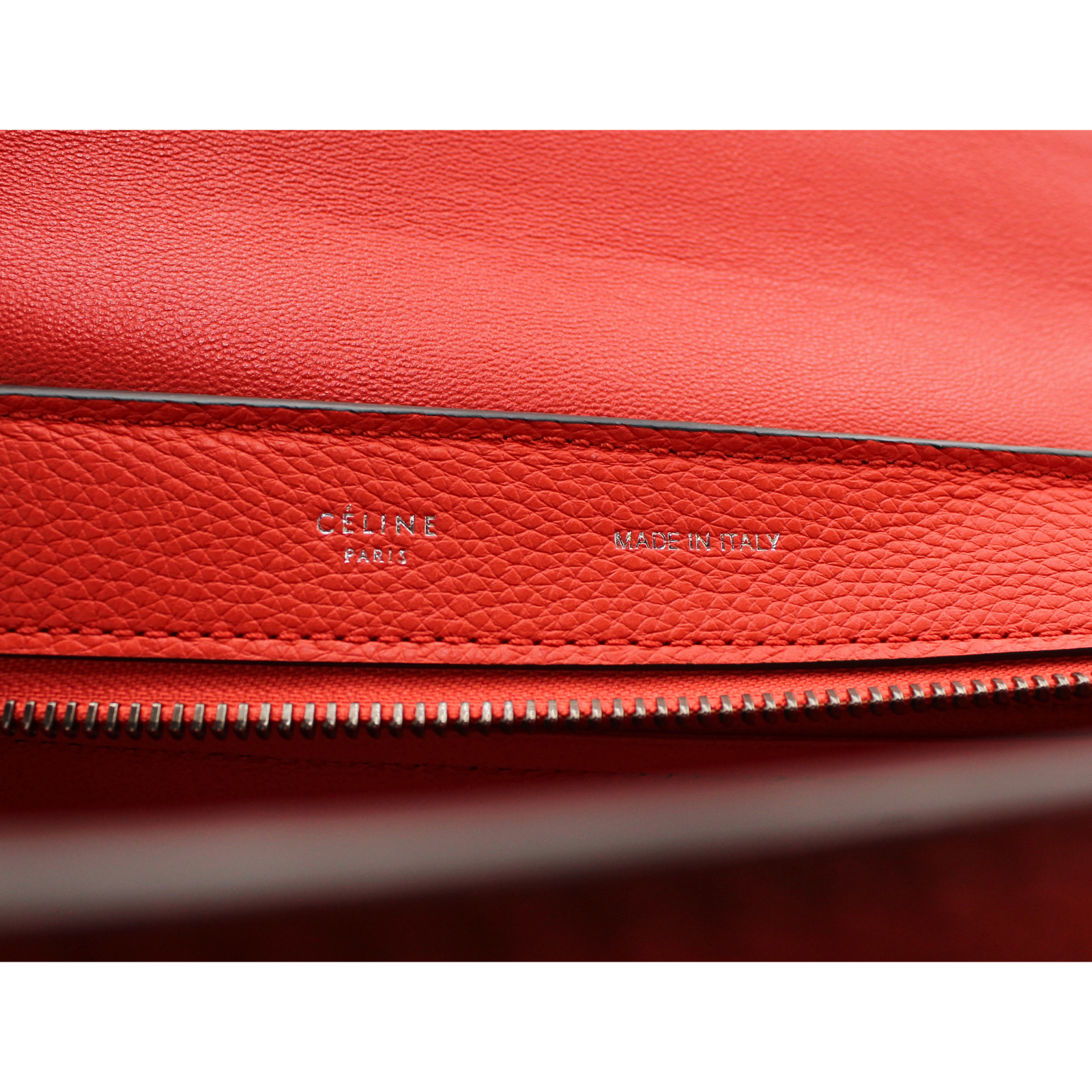 Trapeze Medium Calf Orange Handbag
