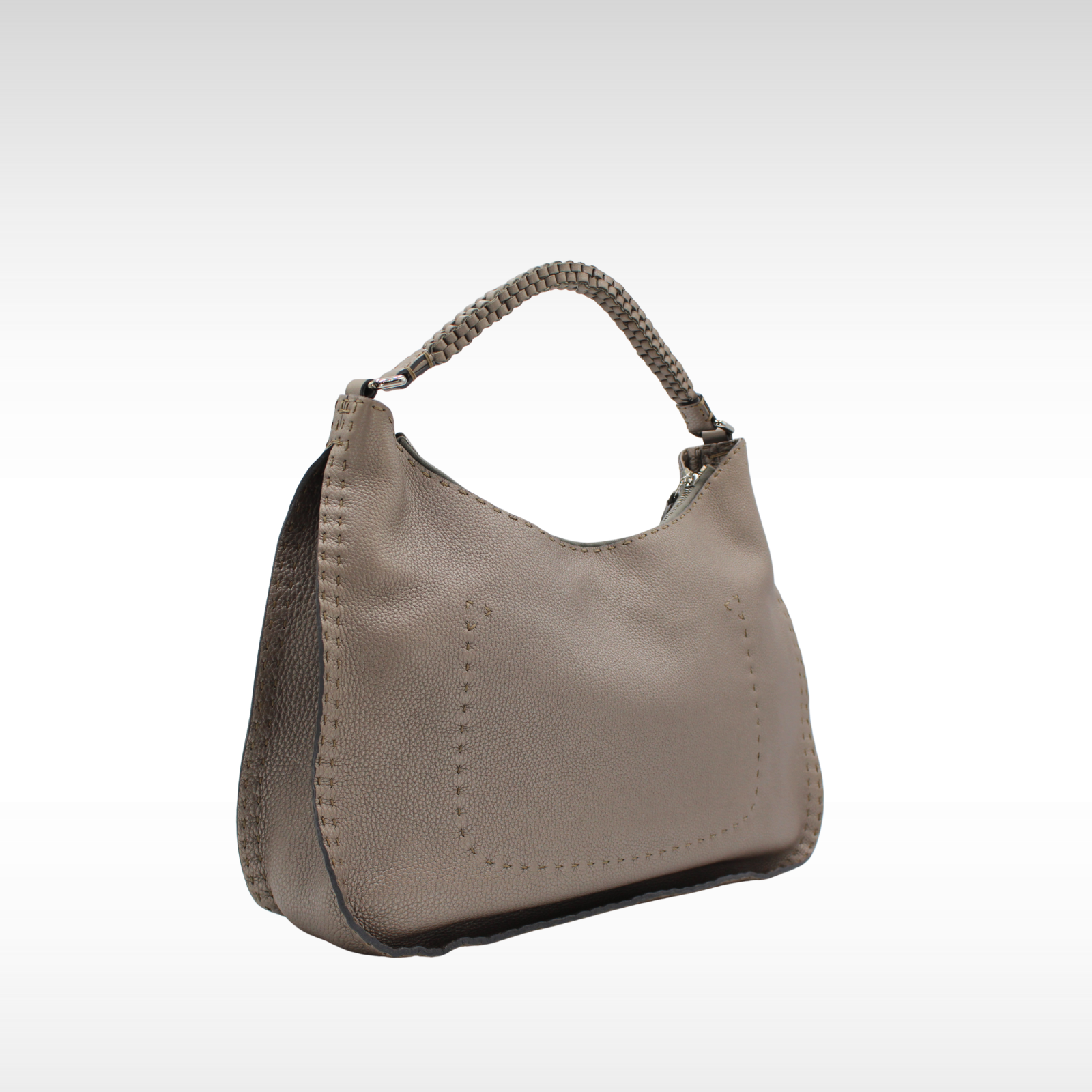 Selleria Calf Gray Shoulder Bag