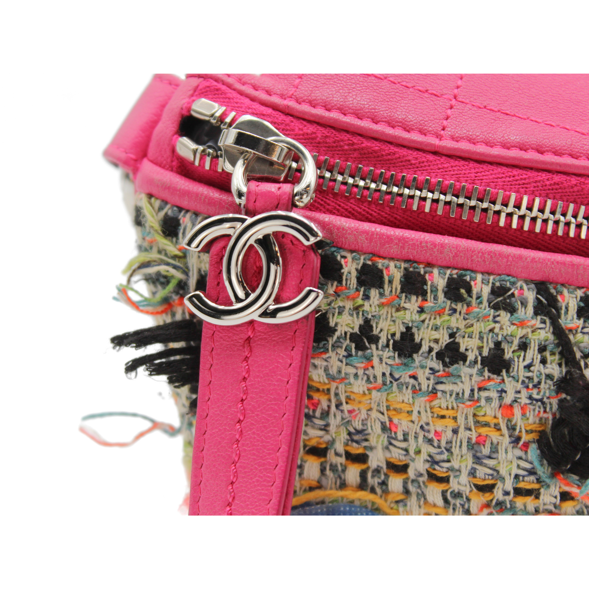 Tweed Pink + Multicolor Crossbody Bag