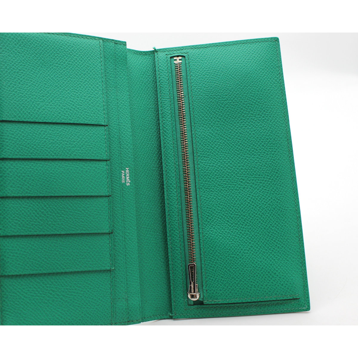 Bearn Soufflet Touch Epsom Vert Jade Wallet