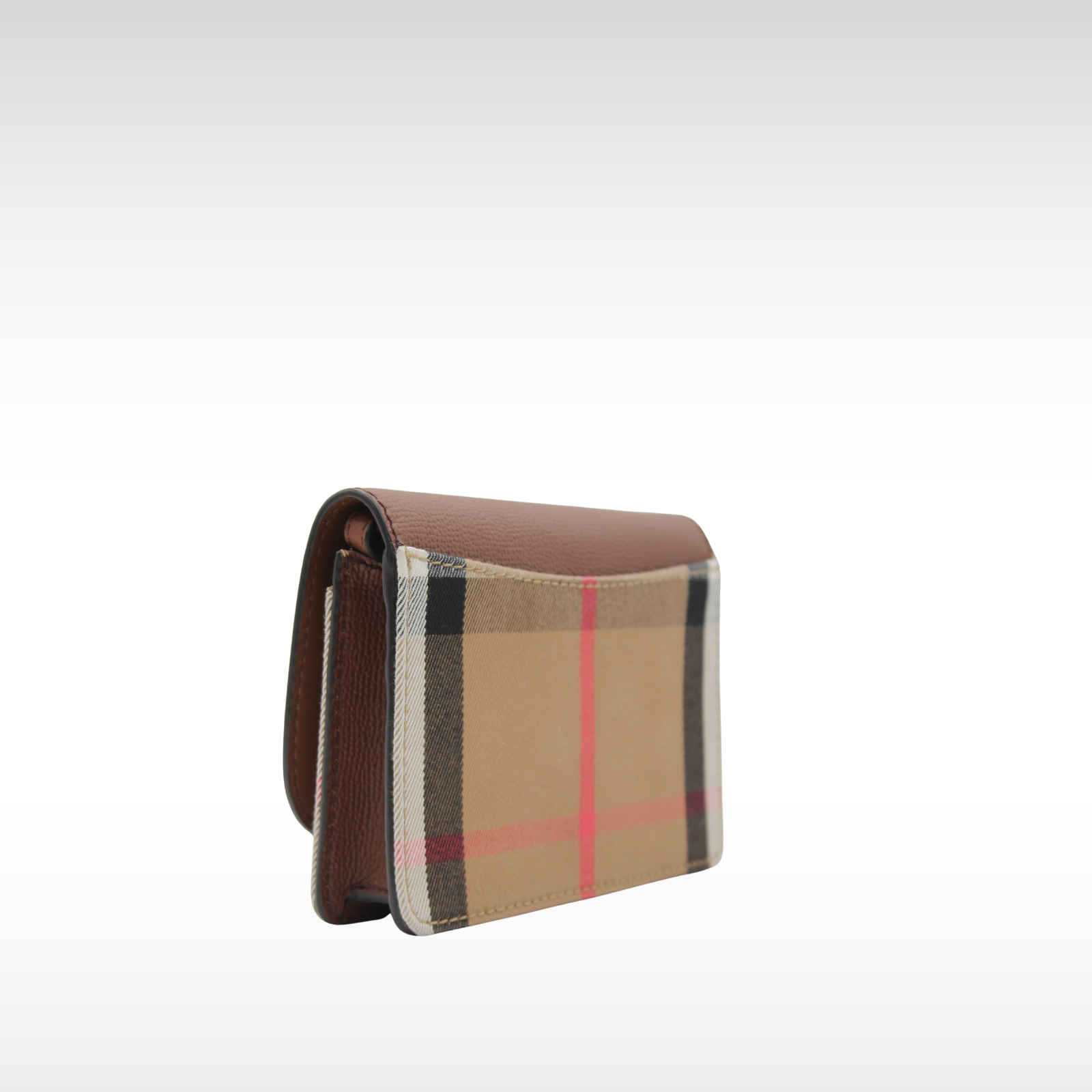 Hampshire House Check Canvas Brown Crossbody Bag