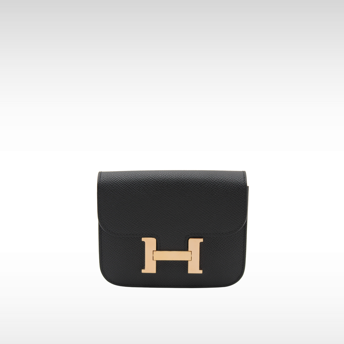 Constance Slim Epsom Black Wallet