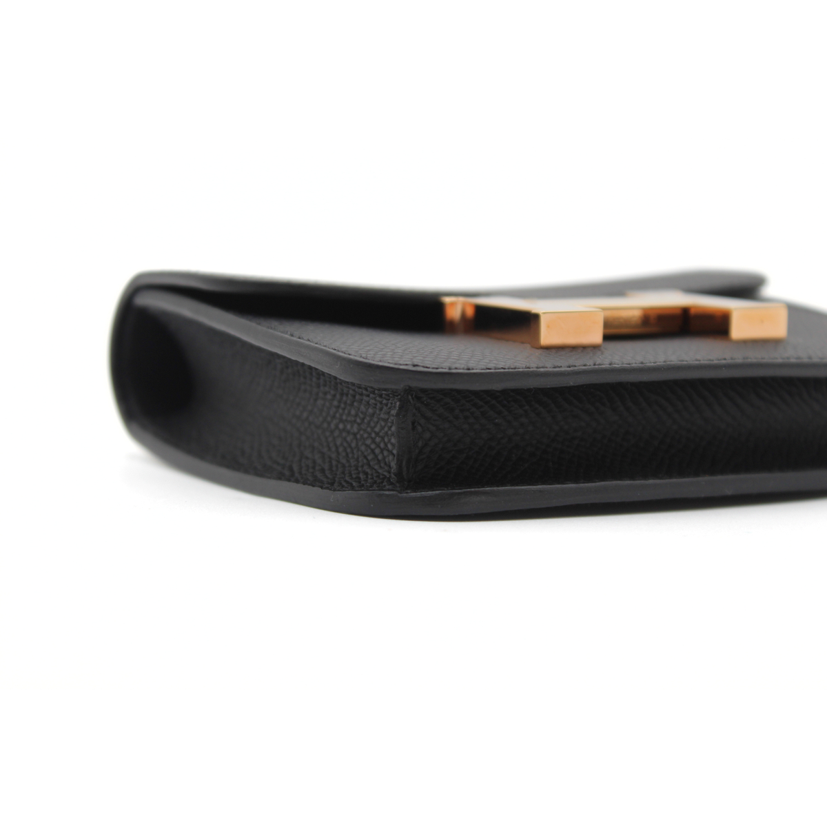 Constance Slim Epsom Black Wallet