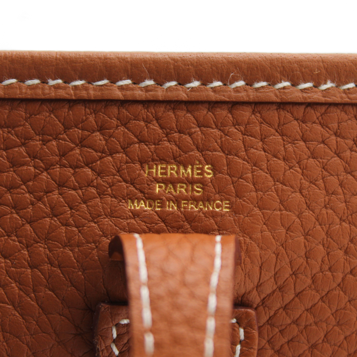 Evelyne Amazone 16 Taurillon Clemence Gold Crossbody Bag