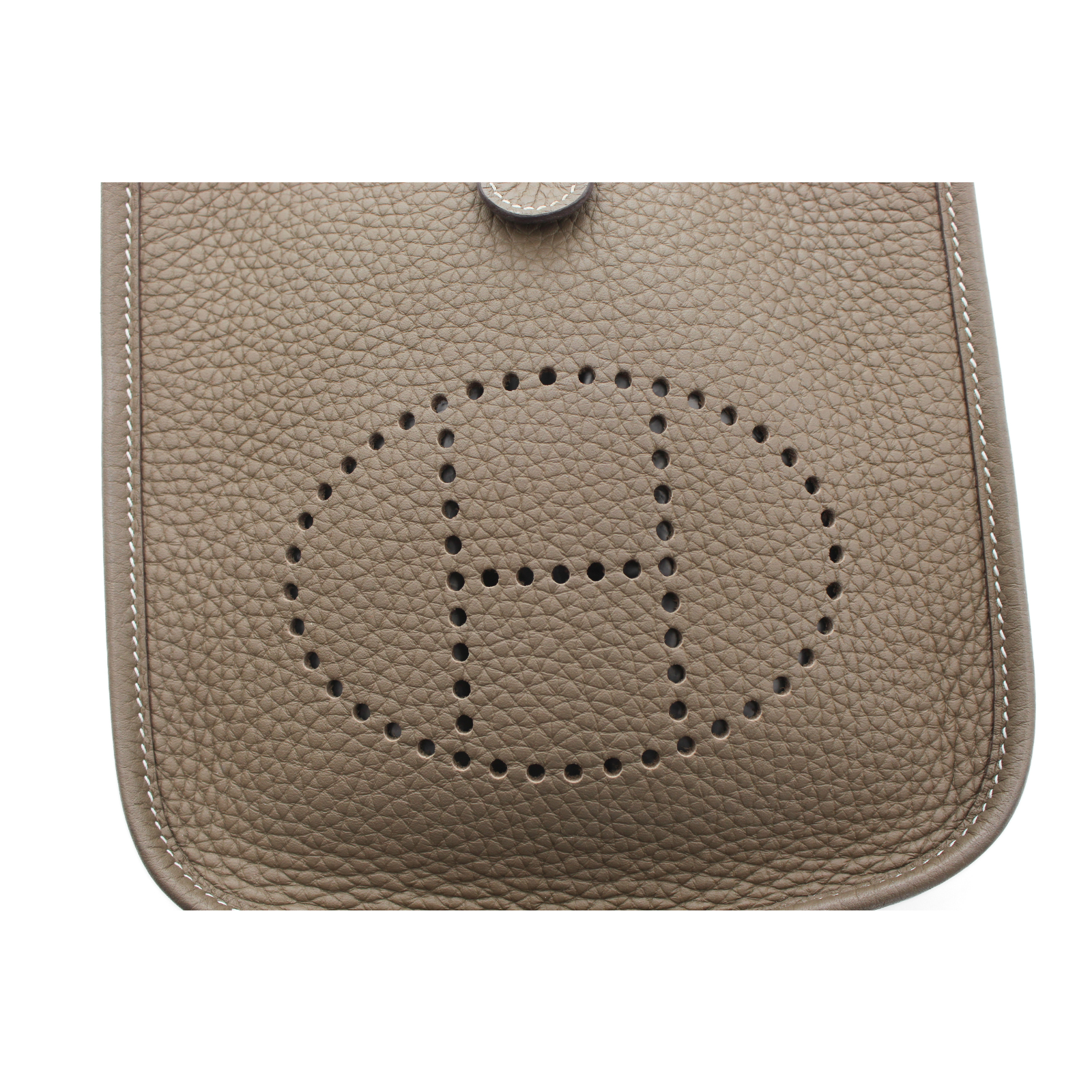 Evelyne Amazone 16 Taurillon Clemence Etoupe Crossbody Bag