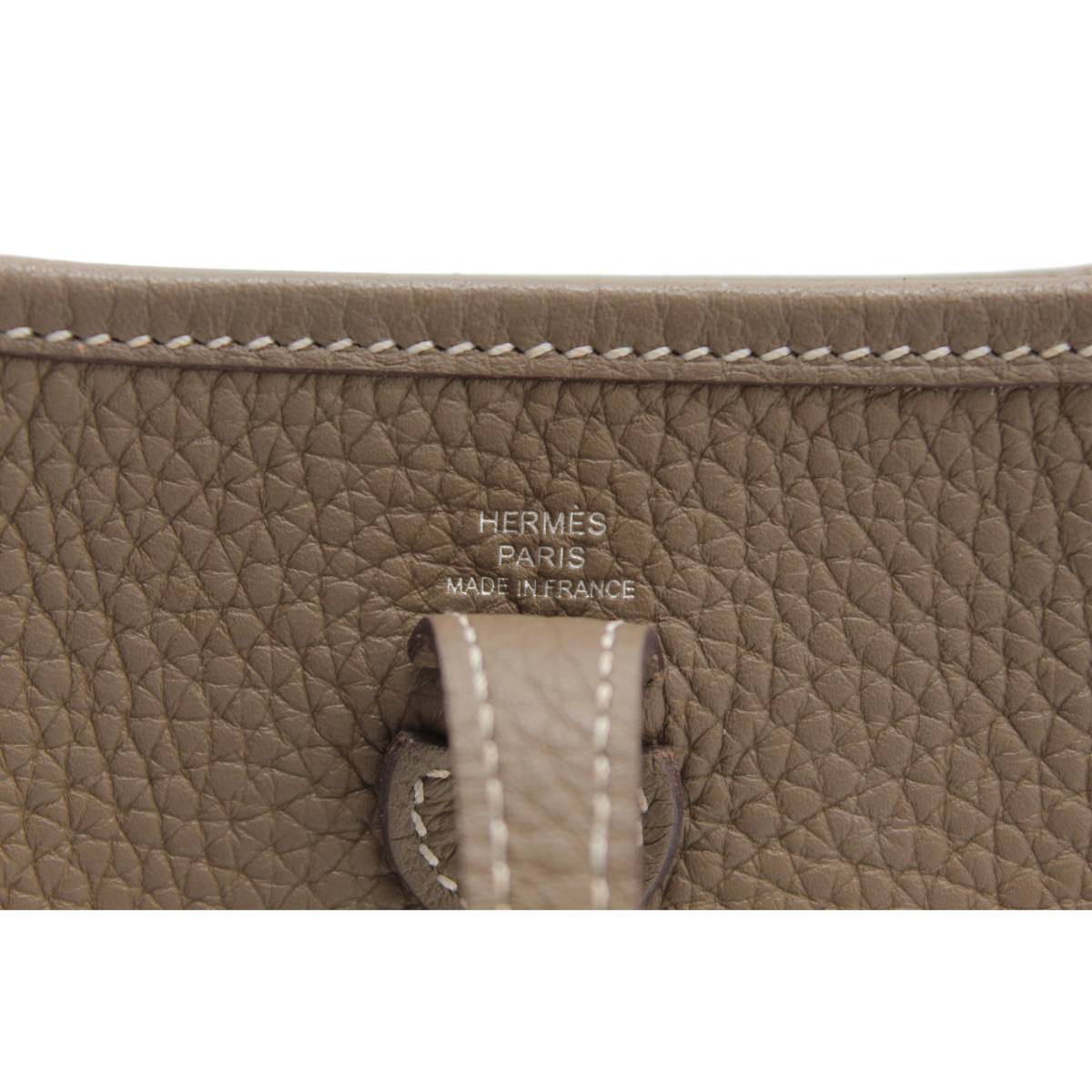 Evelyne Amazone 16 Taurillon Clemence Etoupe Crossbody Bag