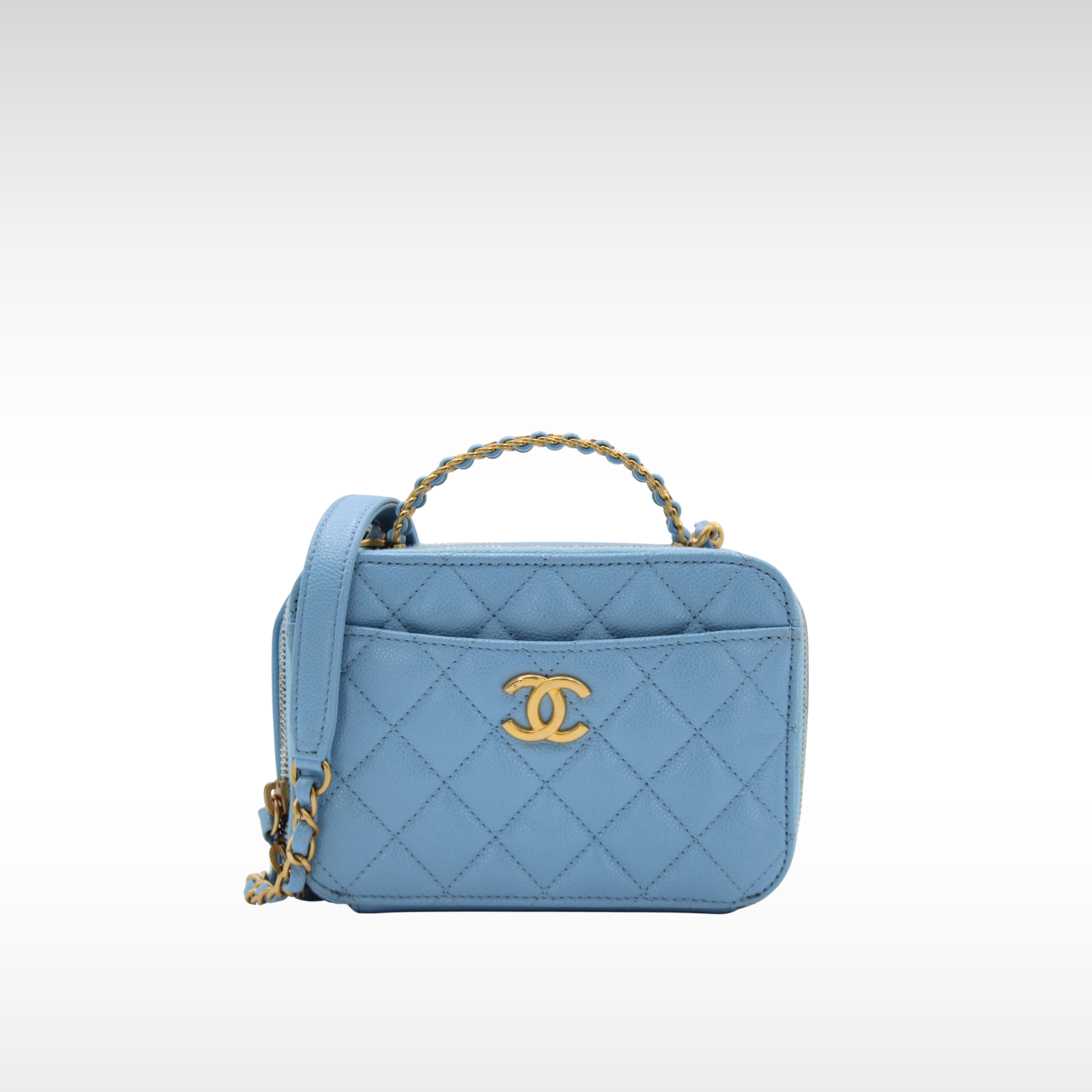 Pick Me Up Caviar Blue Vanity Bag