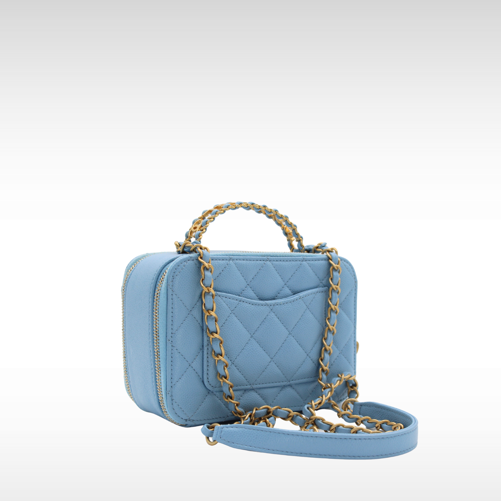 Pick Me Up Caviar Blue Vanity Bag