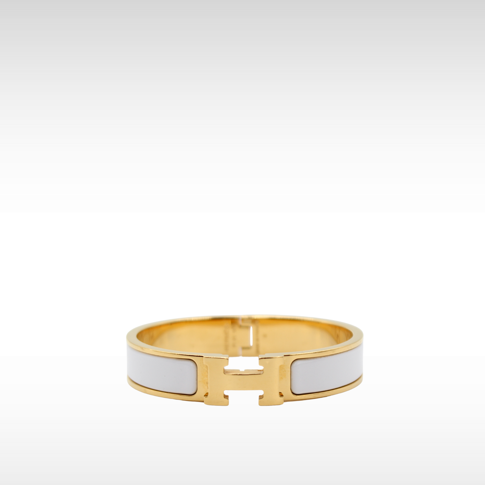 Clic H Metal White Bracelet