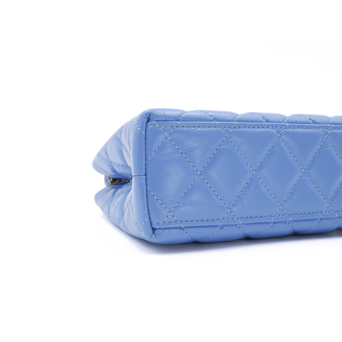 Shopping Bag Mini Calf Blue Handbag