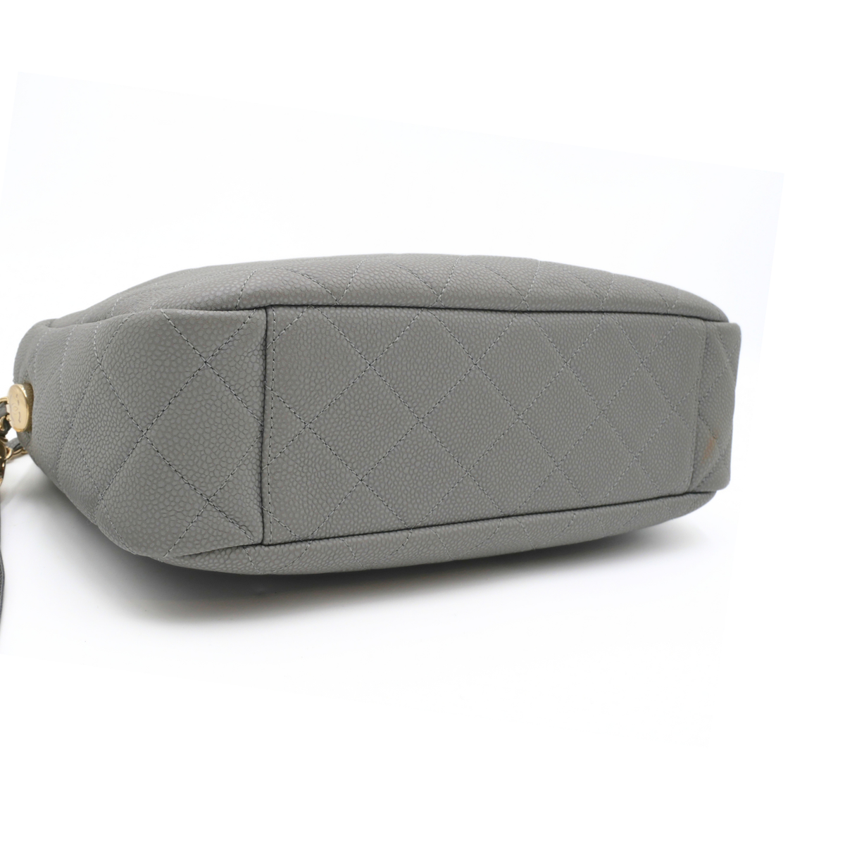 Coco Tassel Caviar Gray Shoulder Bag