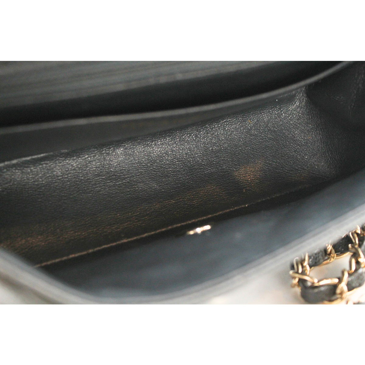 Classic Mini Matelasse Caviar Gray Shoulder Bag