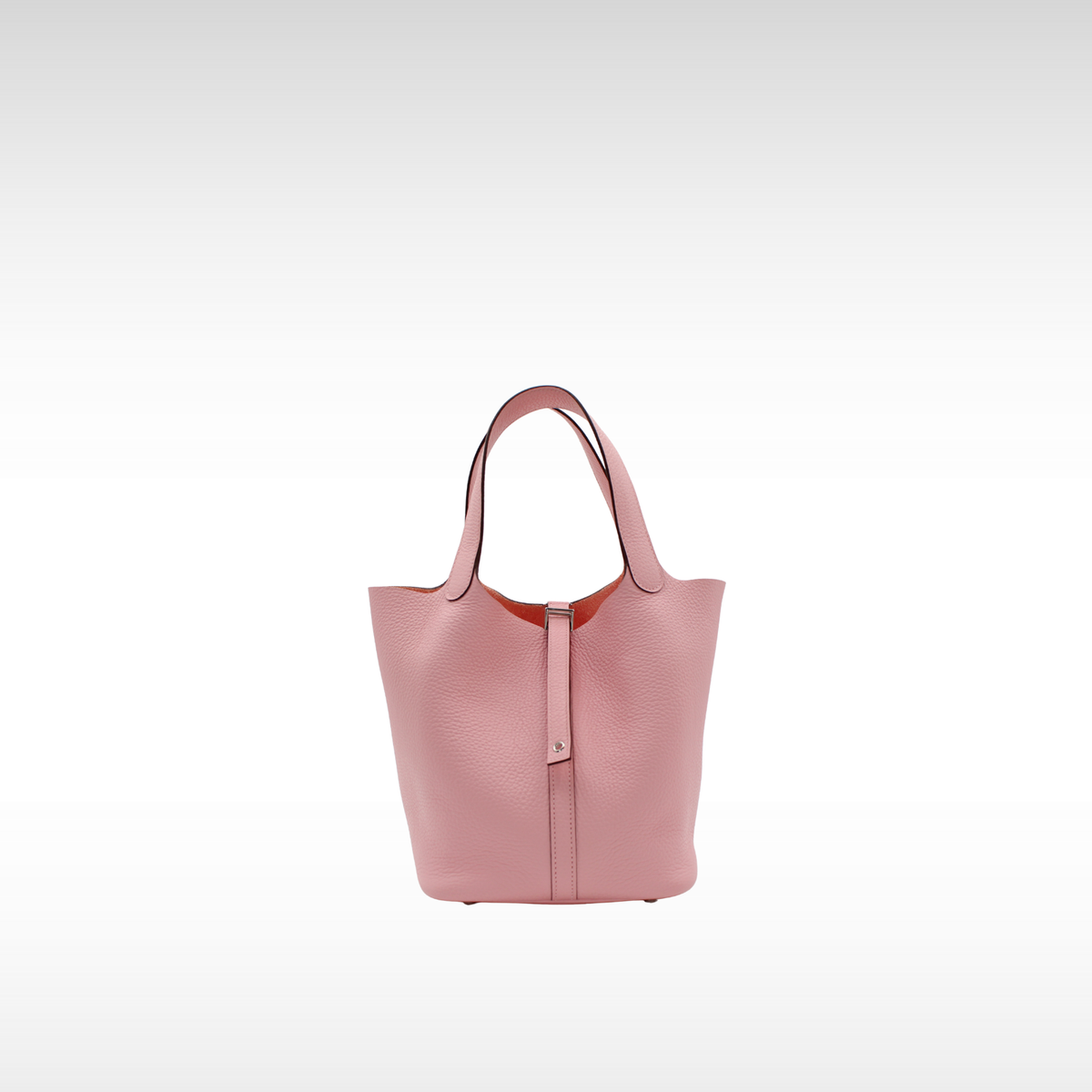 Picotin Lock 22 Taurillon Clemence Rose Sakura Handbag