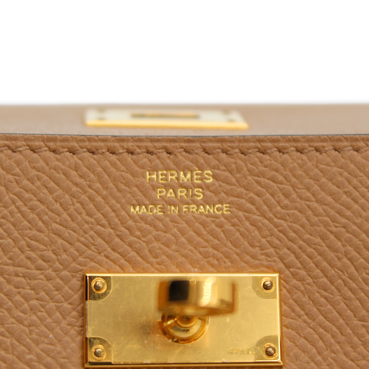 Kelly To Go Verso Epsom Chai Wallet on Chain