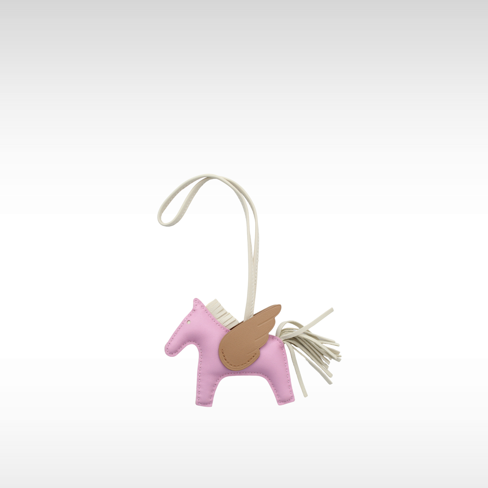 Rodeo Pegase PM Agneau Mauve Sylvestre+ Craie+ Chai Bag Charm