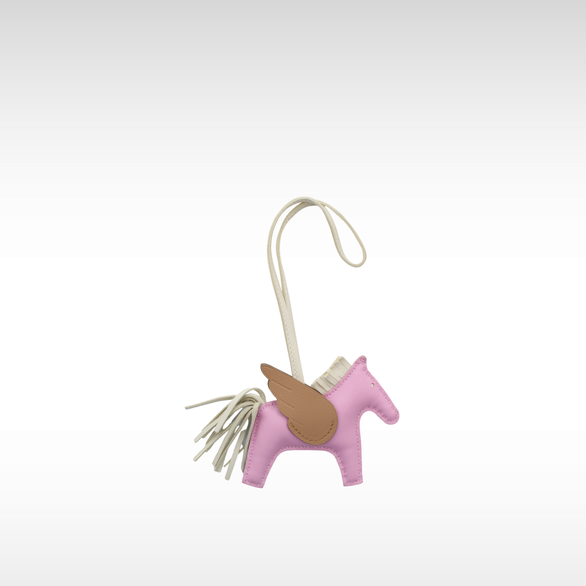 Rodeo Pegase PM Agneau Mauve Sylvestre+ Craie+ Chai Bag Charm