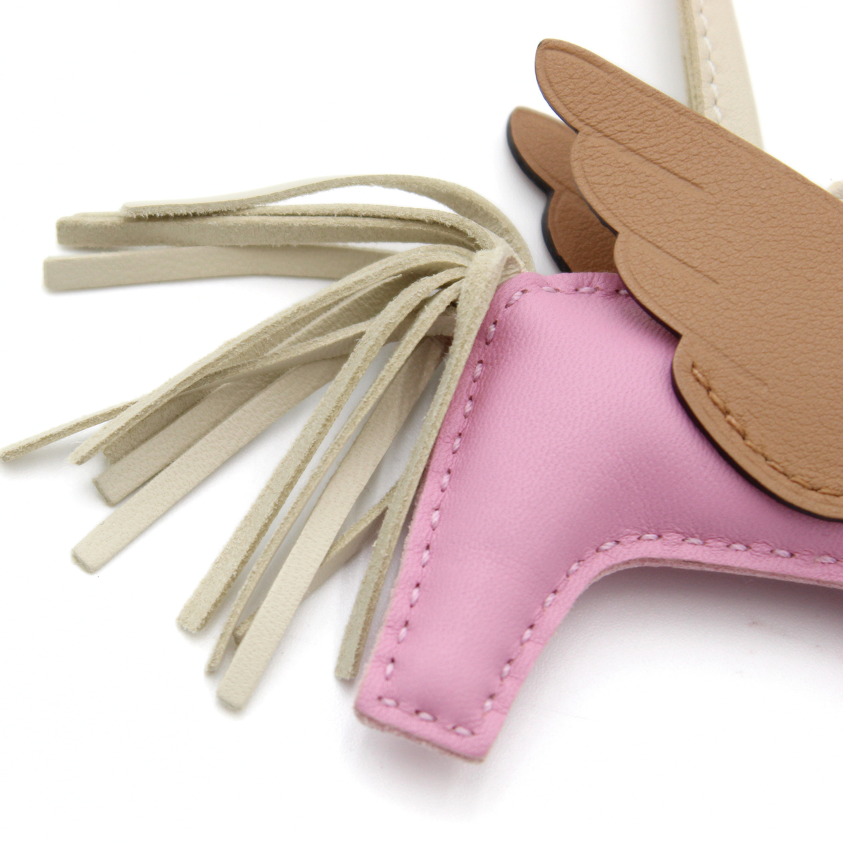 Rodeo Pegase PM Agneau Mauve Sylvestre+ Craie+ Chai Bag Charm