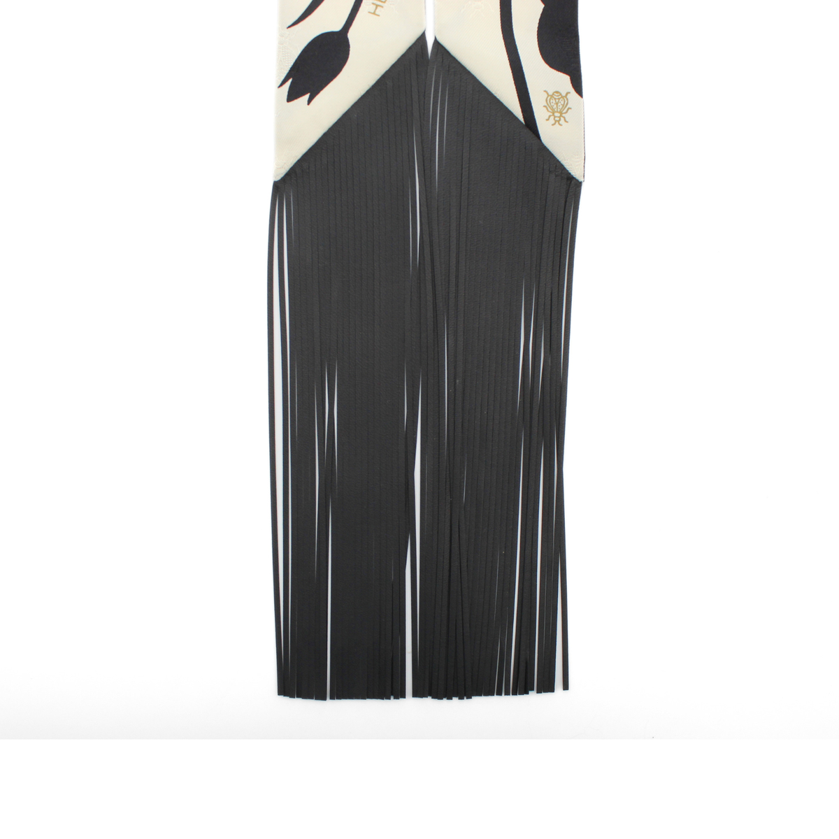 Fringe Twilly Bouquet Final Creme + Black Scarf