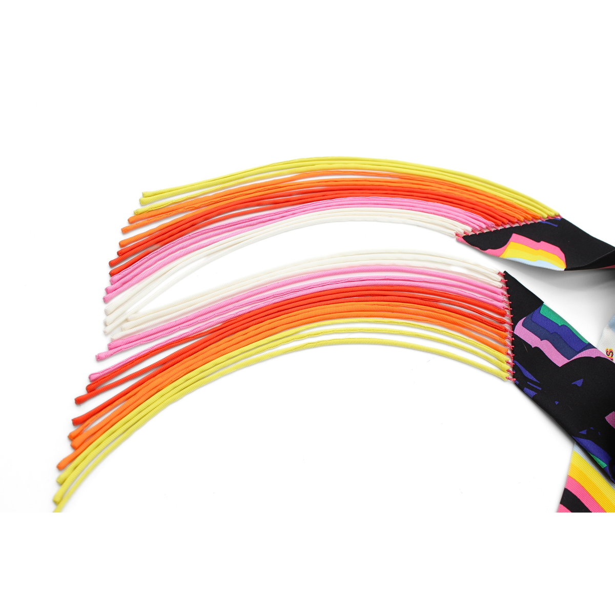 Fringe Twilly Brides de Gala Silk Multicolor Scarf