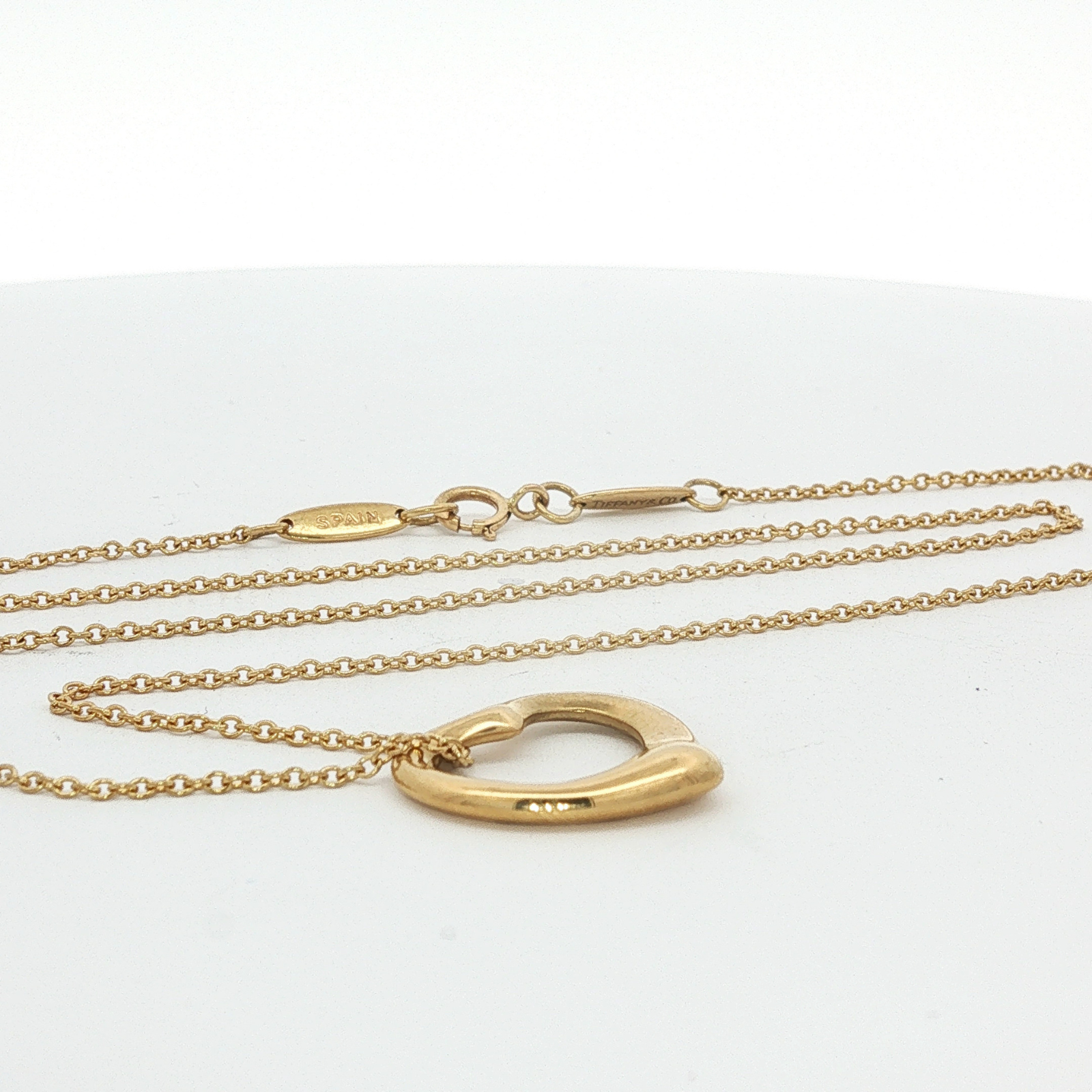Open Heart Yellow Gold Necklace
