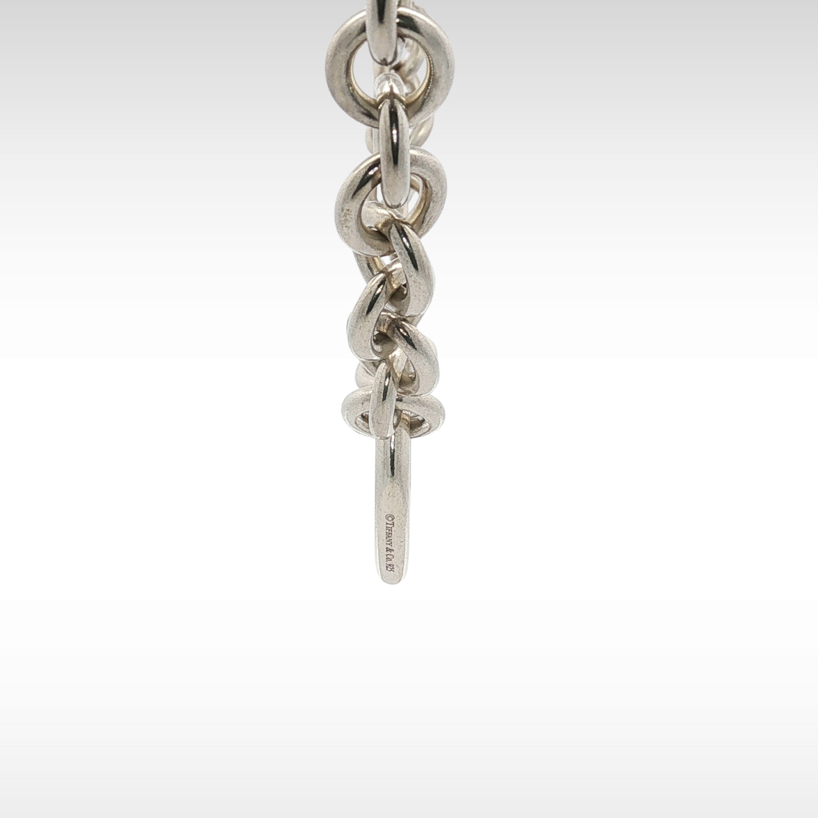 Chain Link Heart Silver Necklace