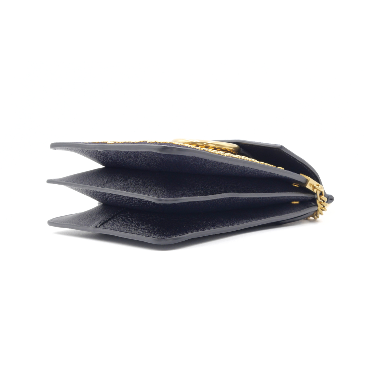 Faye Mini Stud Suede Black Crossbody Bag