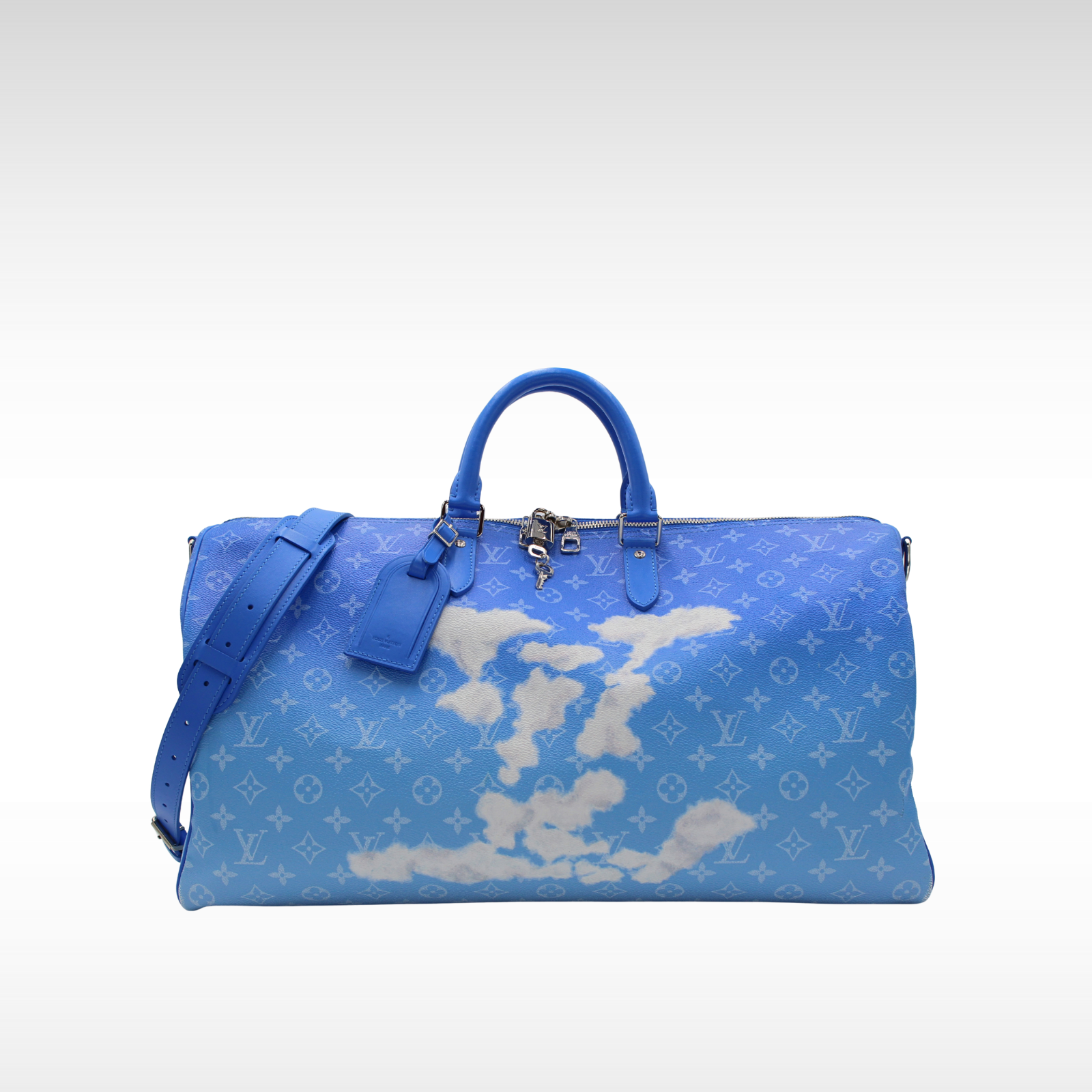 Keepall Bandouliere 50 Monogram Cloud Duffle Bag