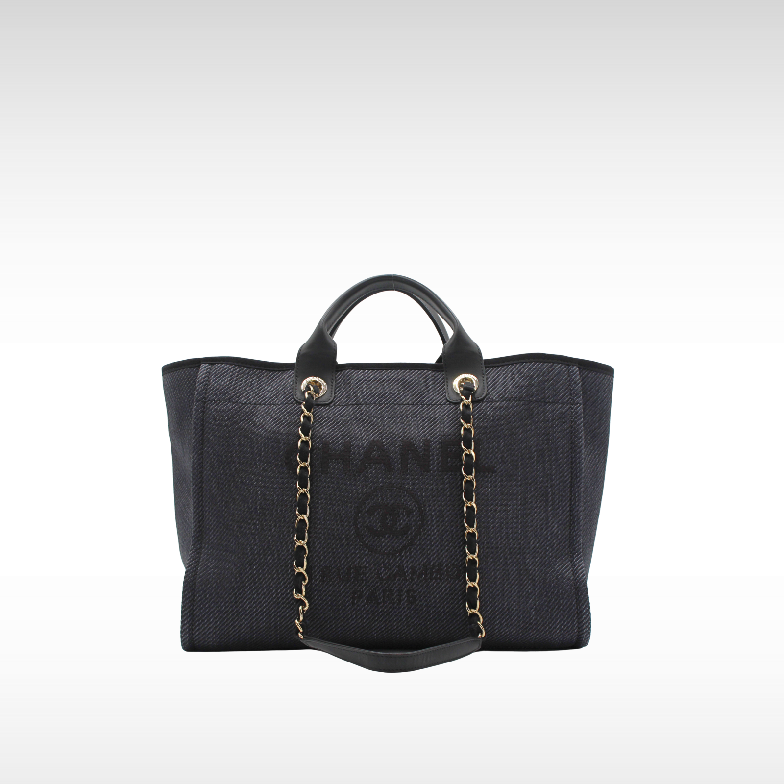 Deauville Fabric Navy Handbag