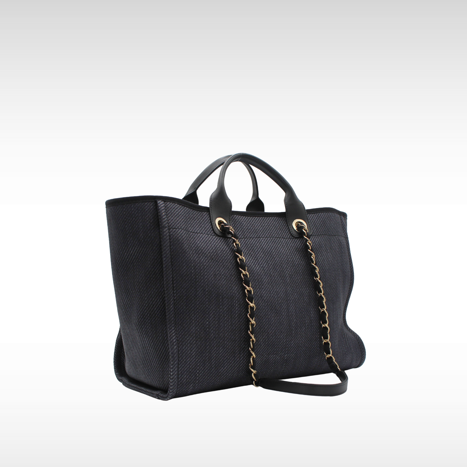 Deauville Fabric Navy Handbag