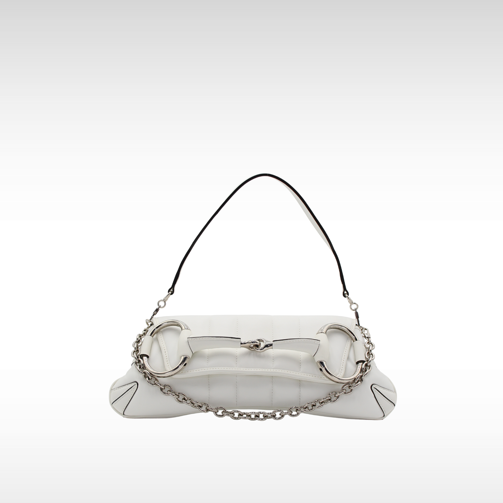 Horsebit Chain Lamb Shoulder Bag