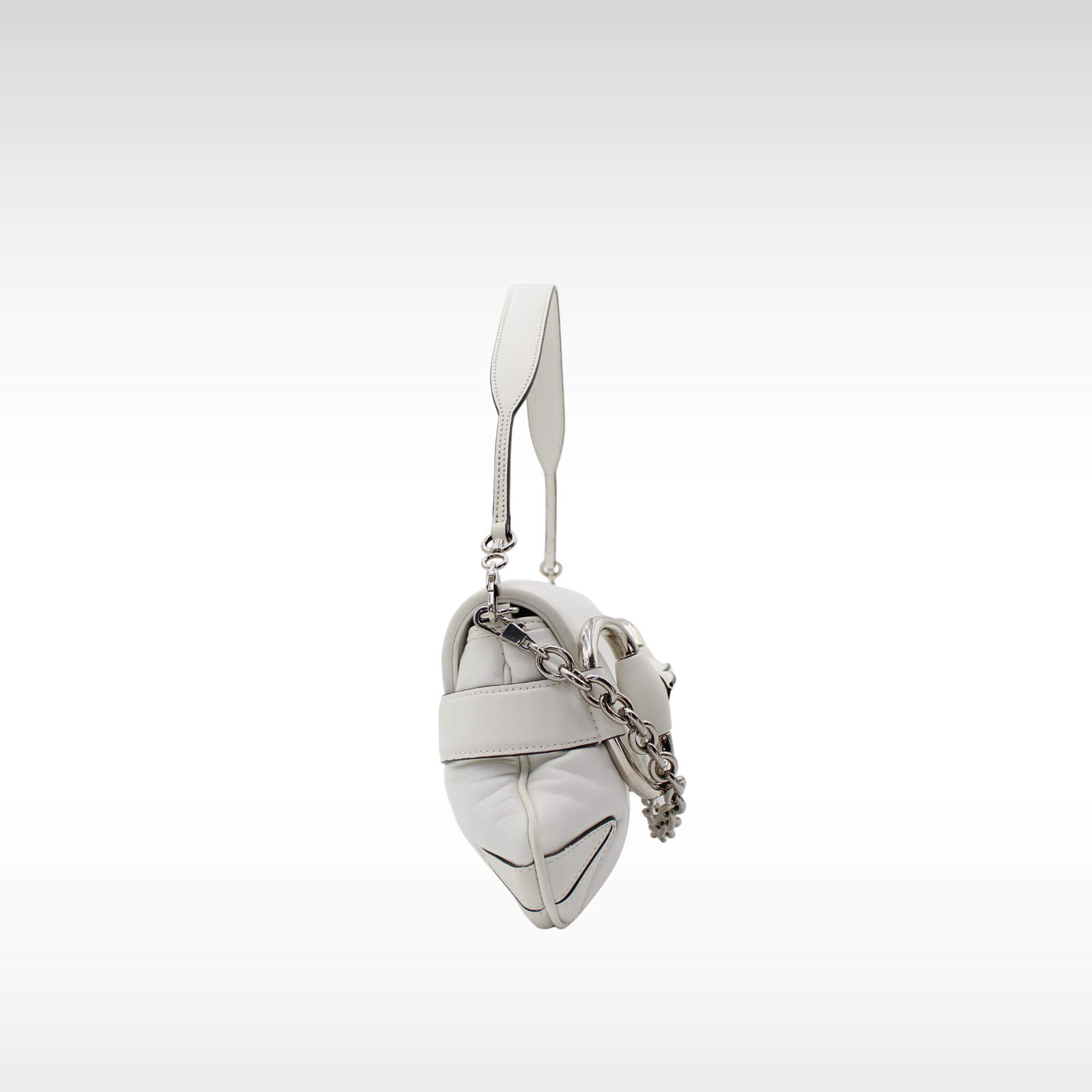 Horsebit Chain Lamb Shoulder Bag