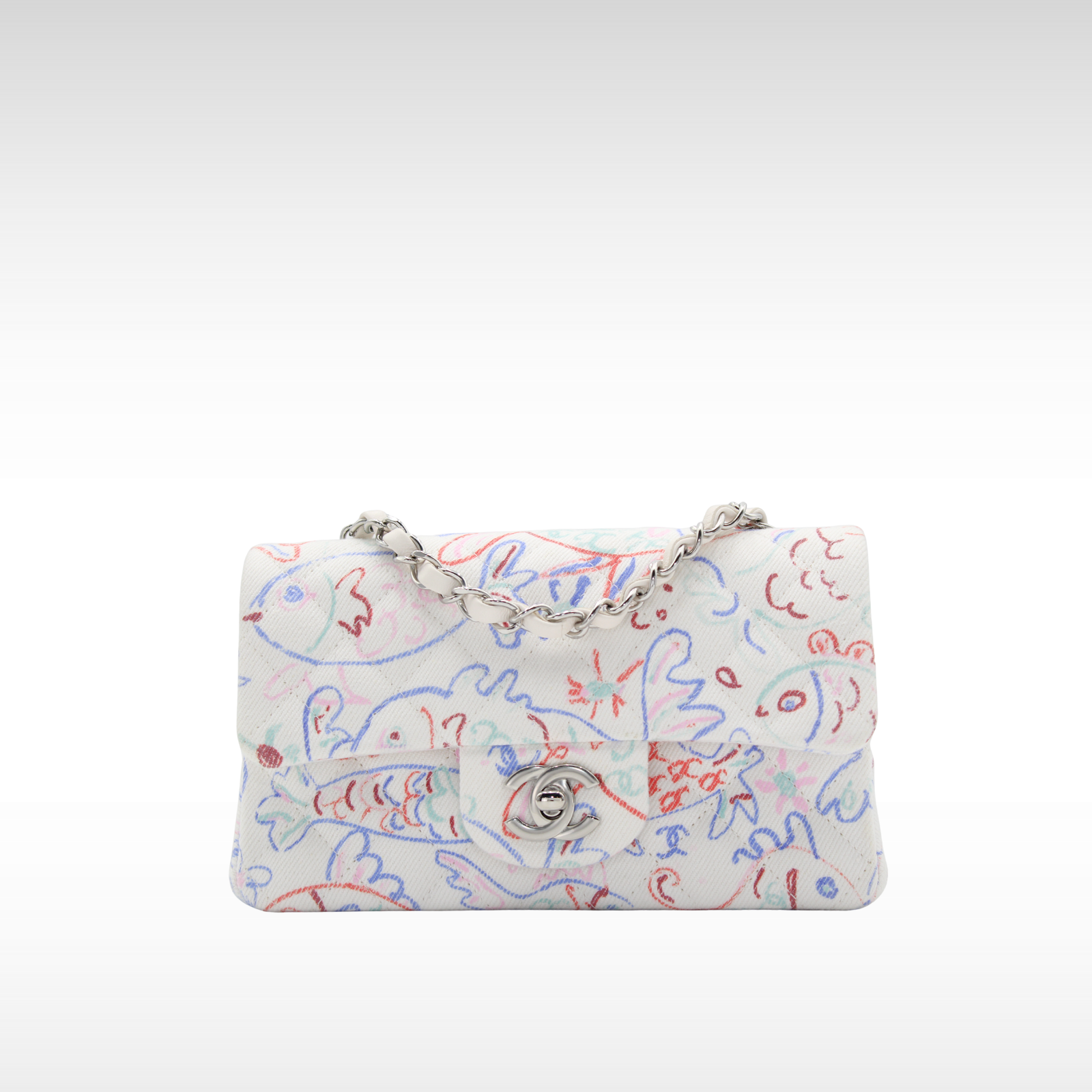 Classic Mini Canvas White Crossbody Bag