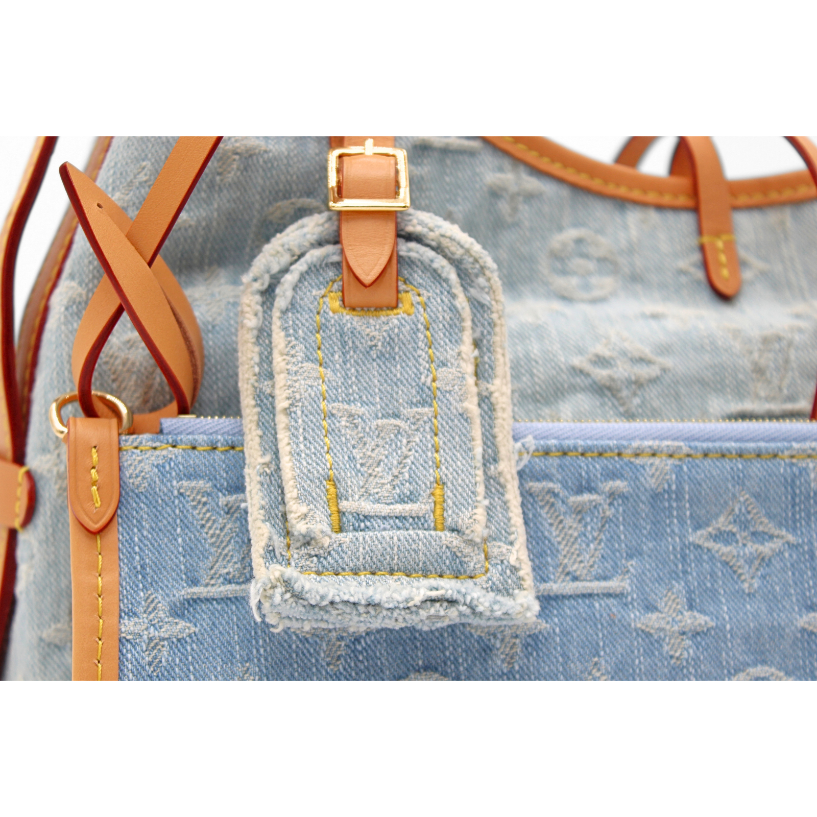 CarryAll PM Monogram Denim Shoulder Bag