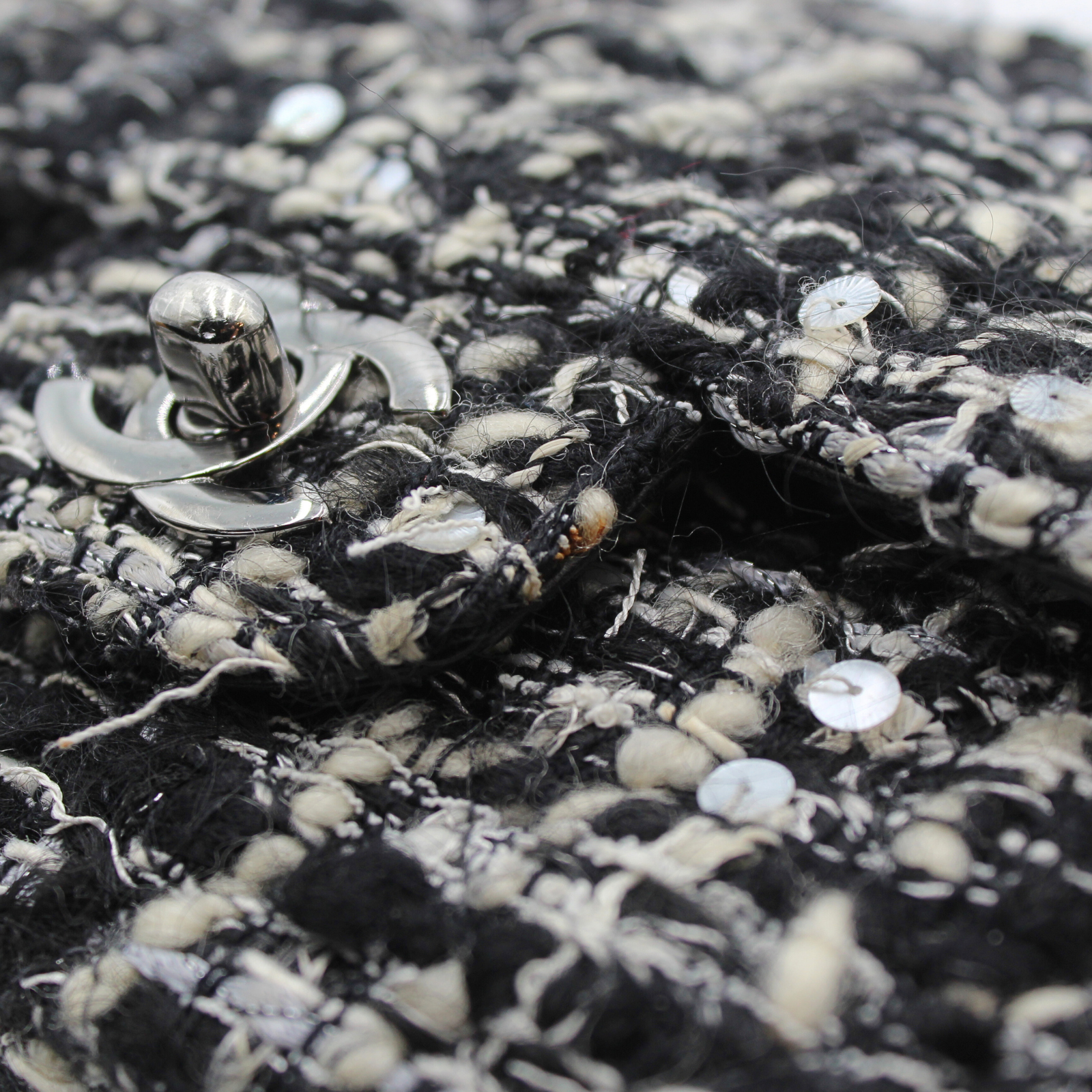Classic Tweed Black+White Shoulder Bag