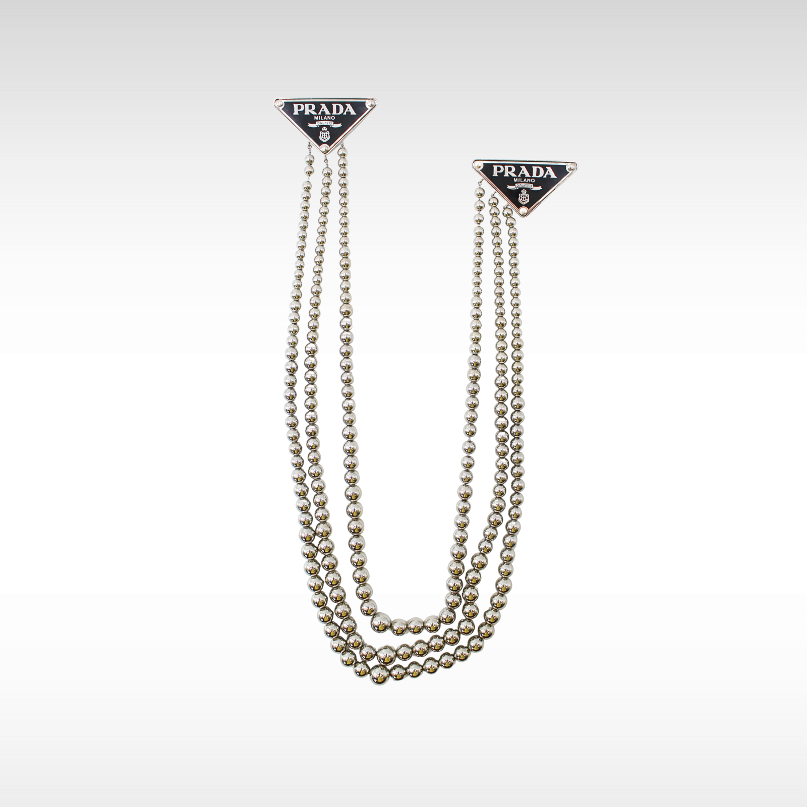 Triangle Ball Metal Brooch