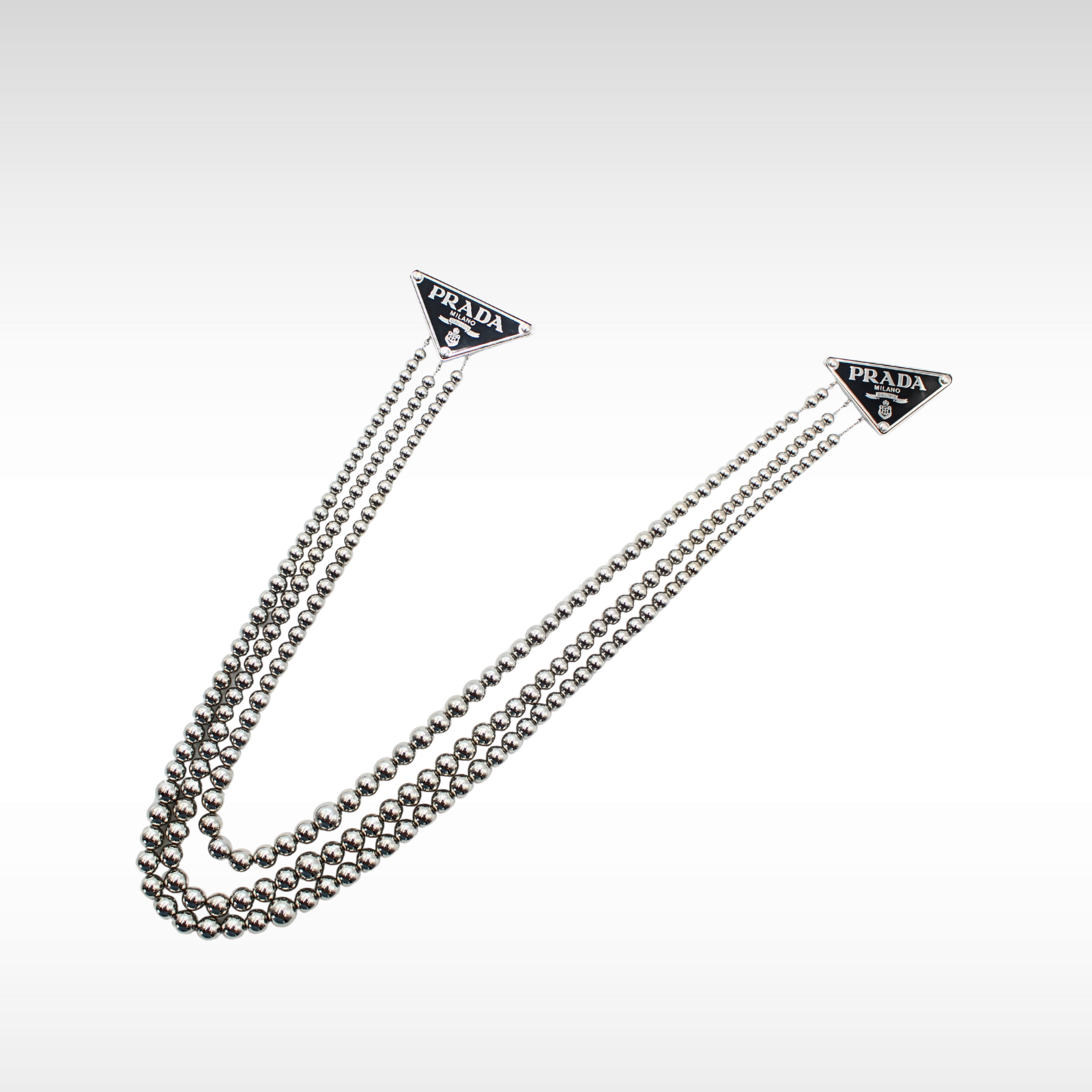 Triangle Ball Metal Brooch