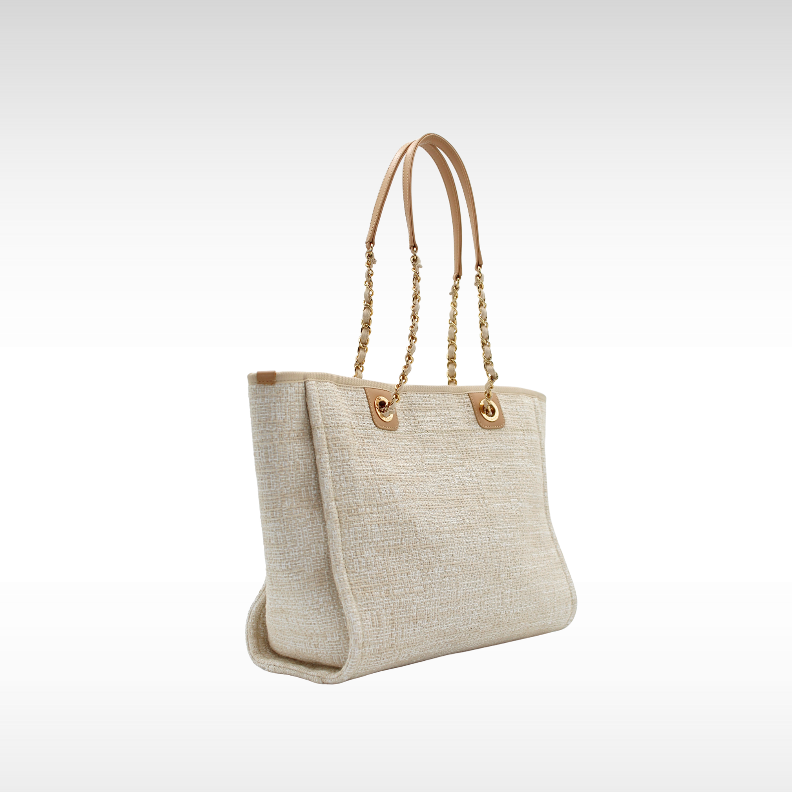Deauville Canvas Beige Tote Bag