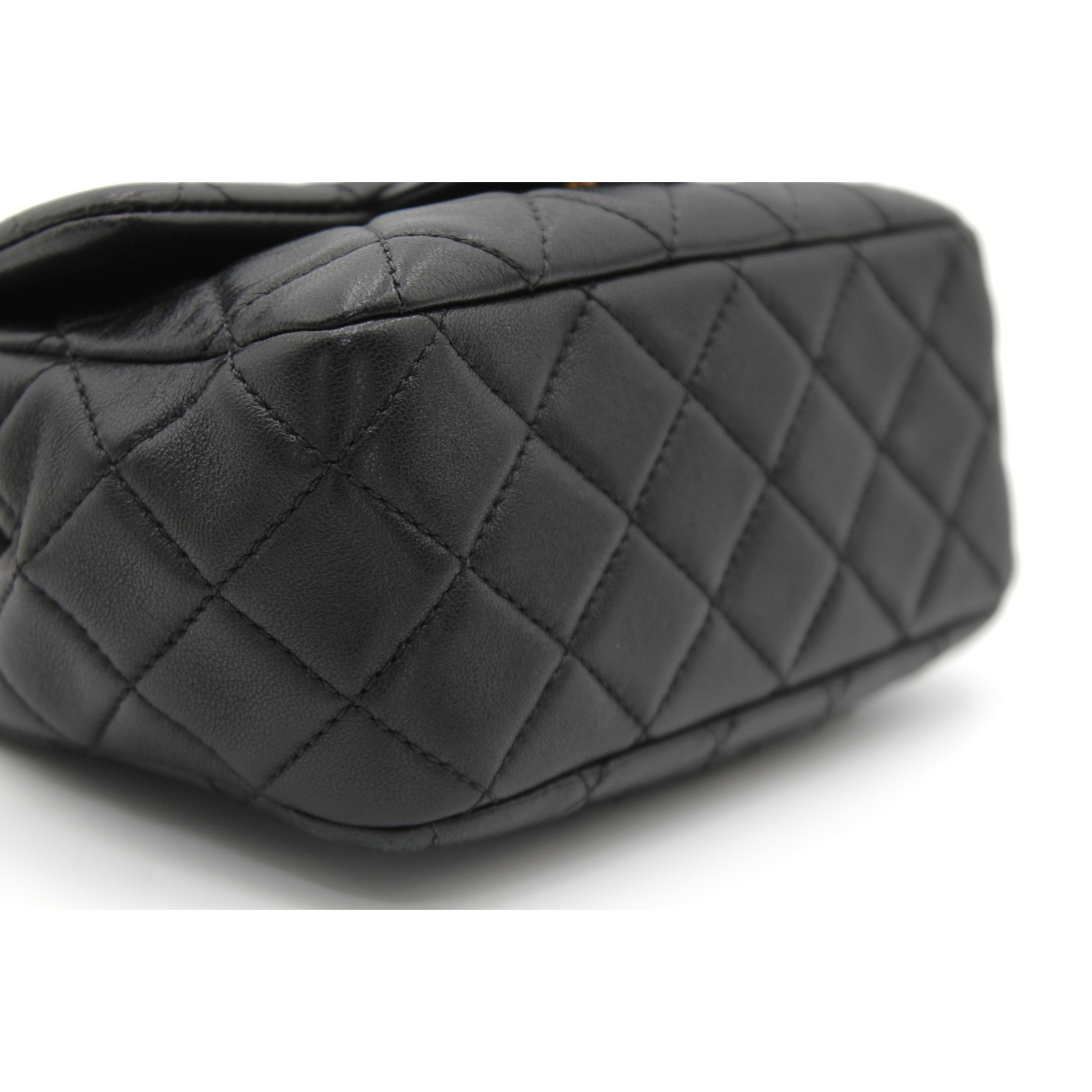 Classic Mini Lamb Black Shoulder Bag