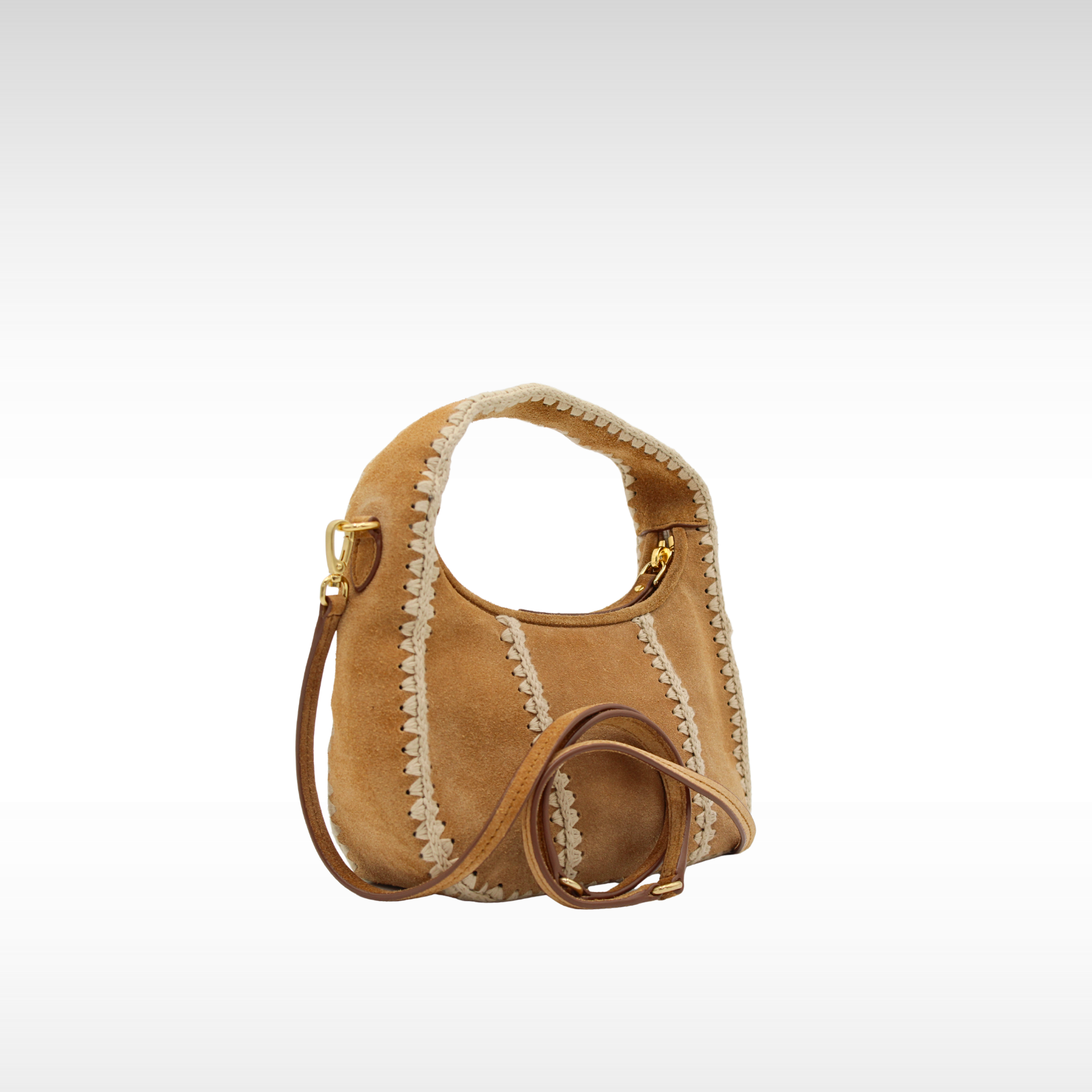 Wander Suede Brown Handbag