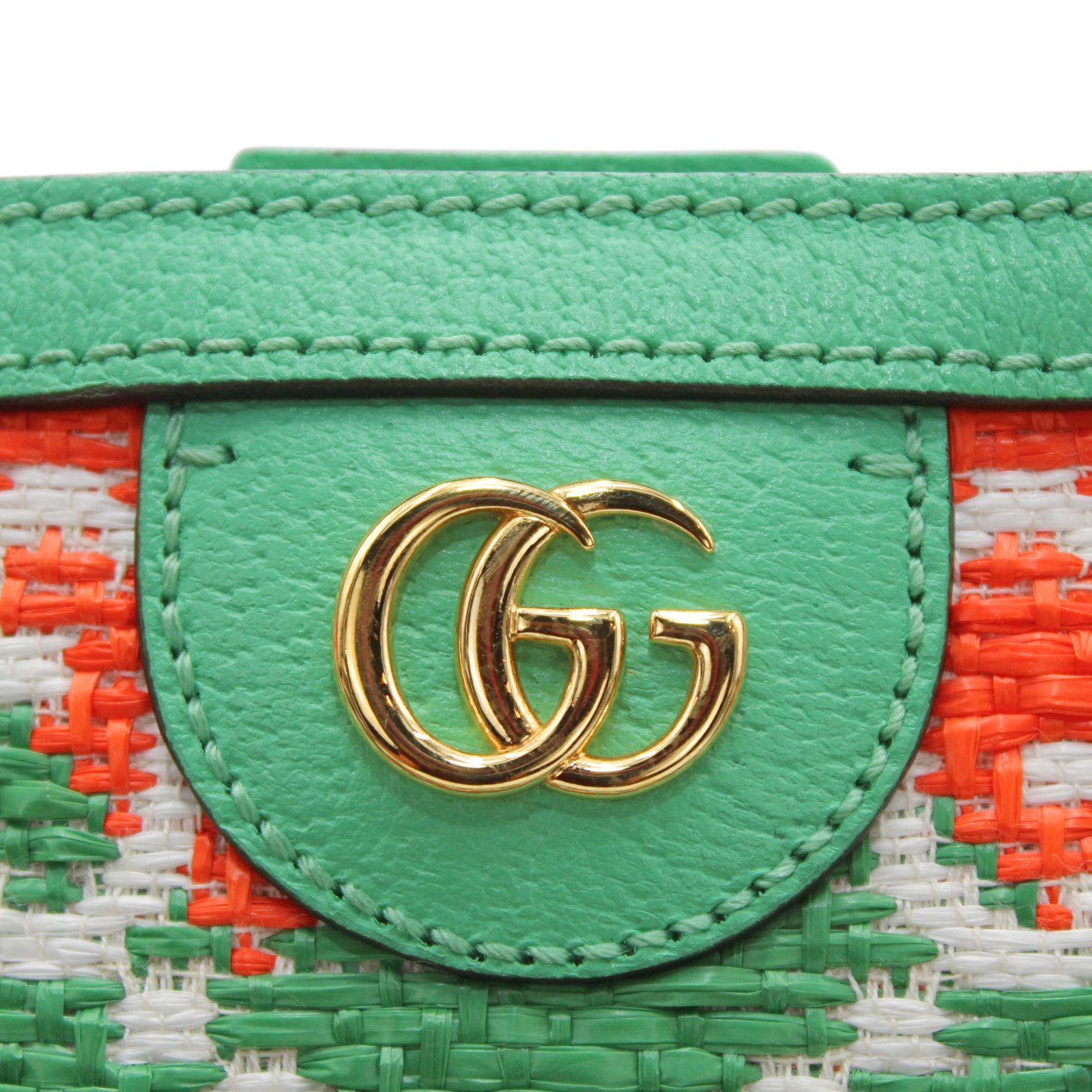 Ophidia Miami Raffia Green Tote Bag