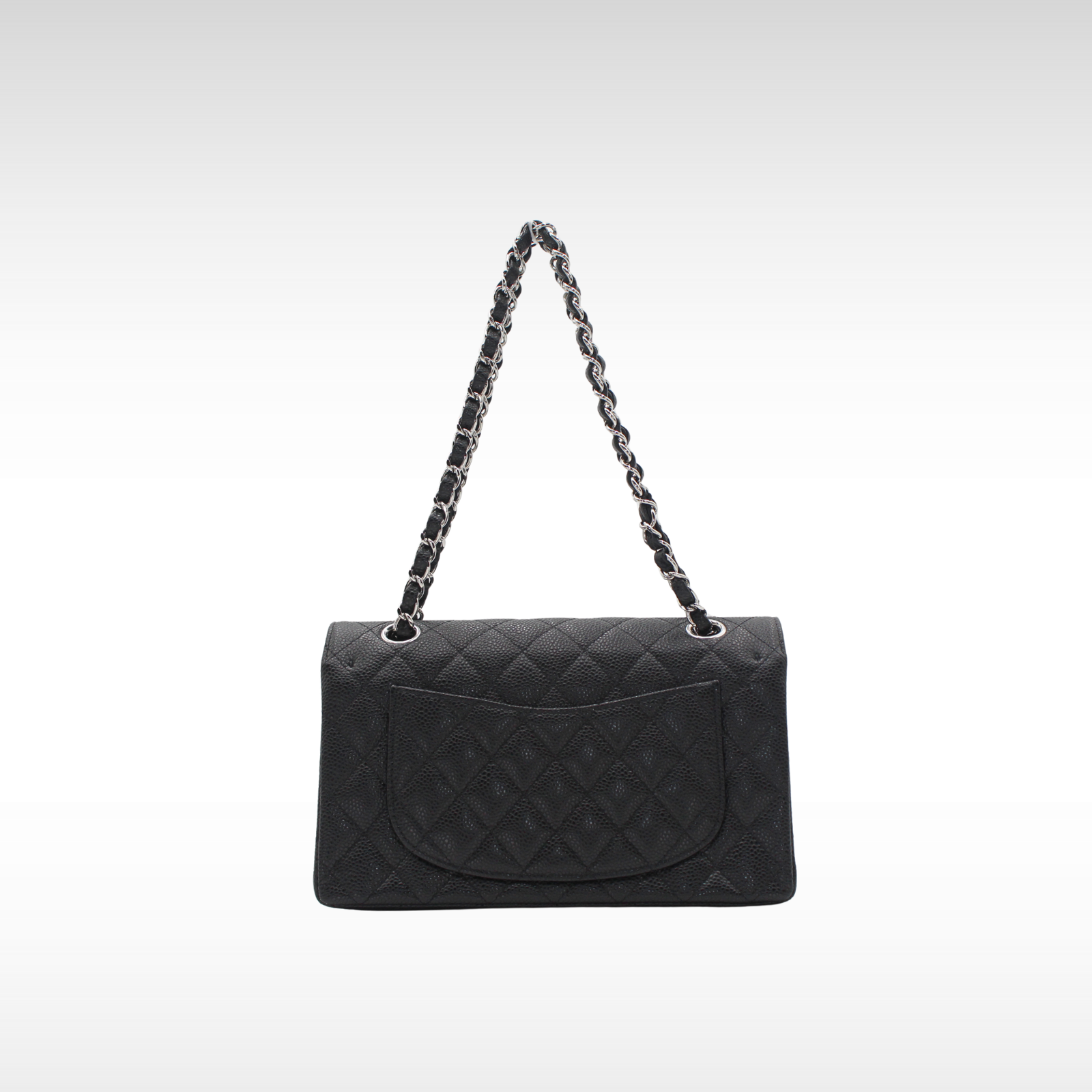 Classic Small Caviar Black Shoulder Bag
