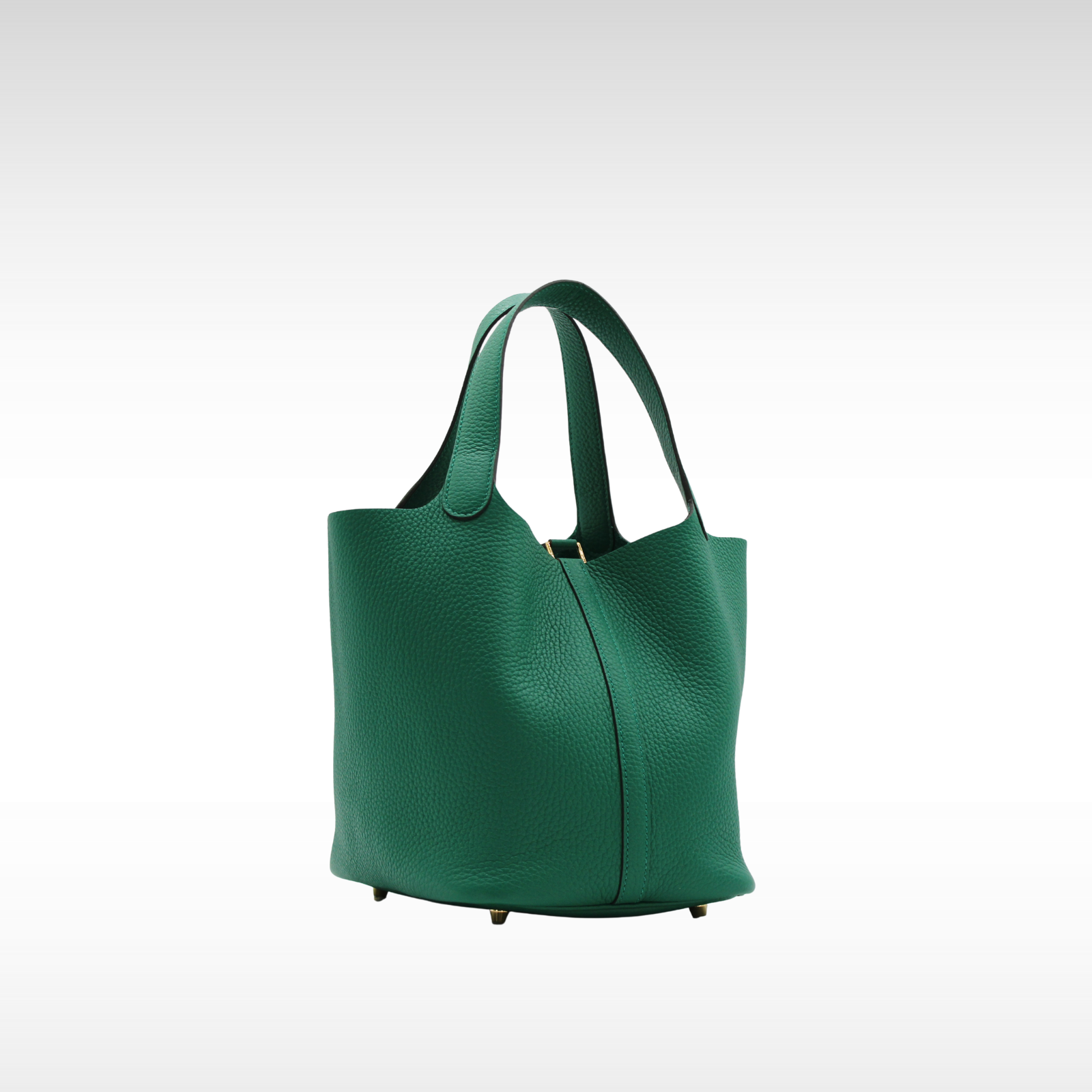 Picotin Lock 22 Taurillon Clemence Vert Vertigo Handbag