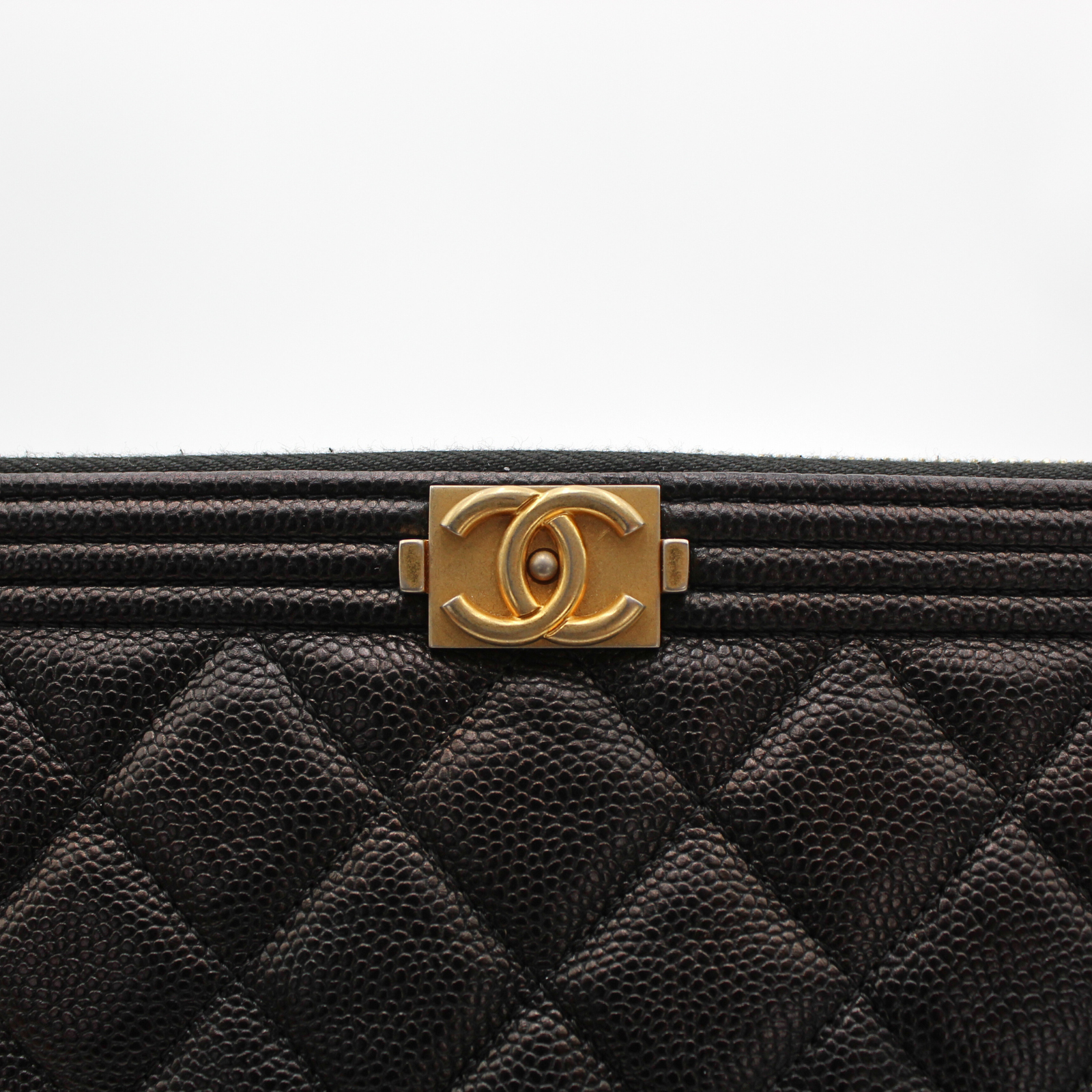 Boy Chanel Caviar Black Pouch