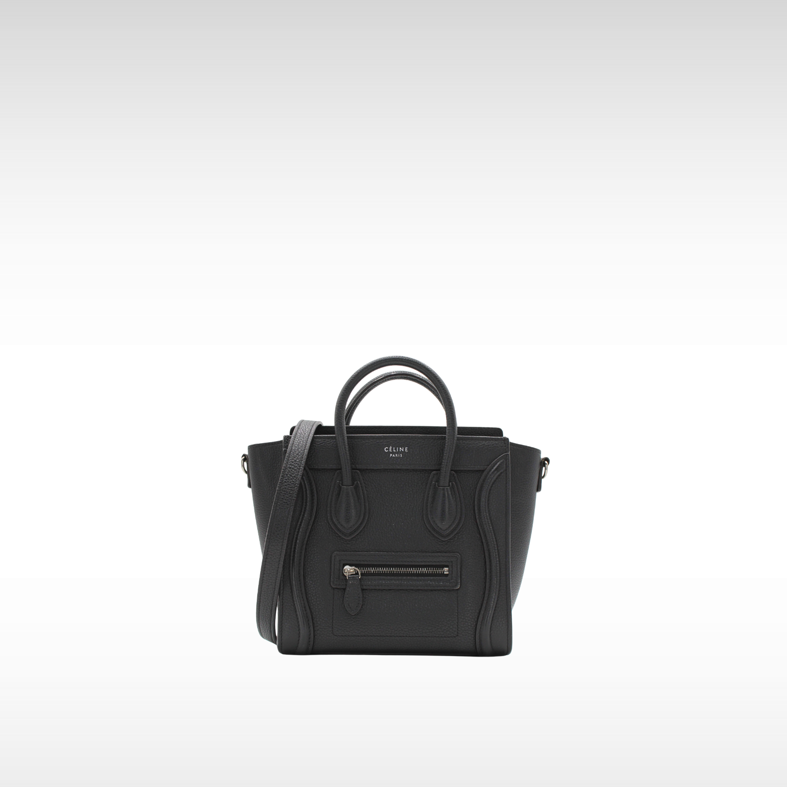 Luggage Nano Calf Black Handbag